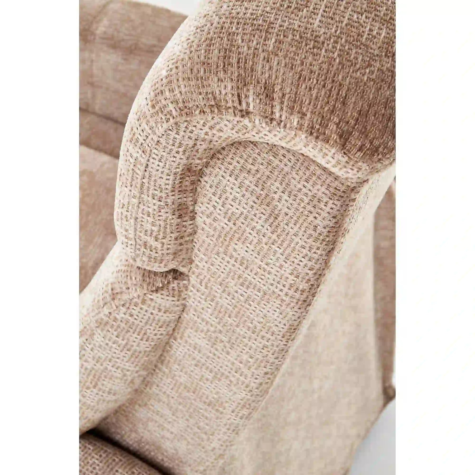 Fotoliu recliner JORDAN, bej/negru, stofa/plastic, 71x85/155x79/106 cm