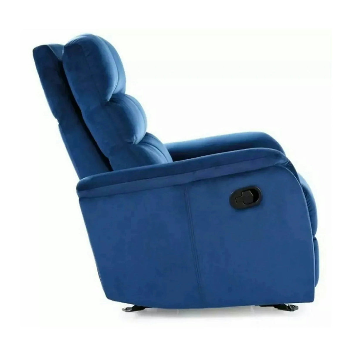 Fotoliu recliner JOWIS, stofa catifelata albastru - Bluvel 86, 78x98/160x102 cm