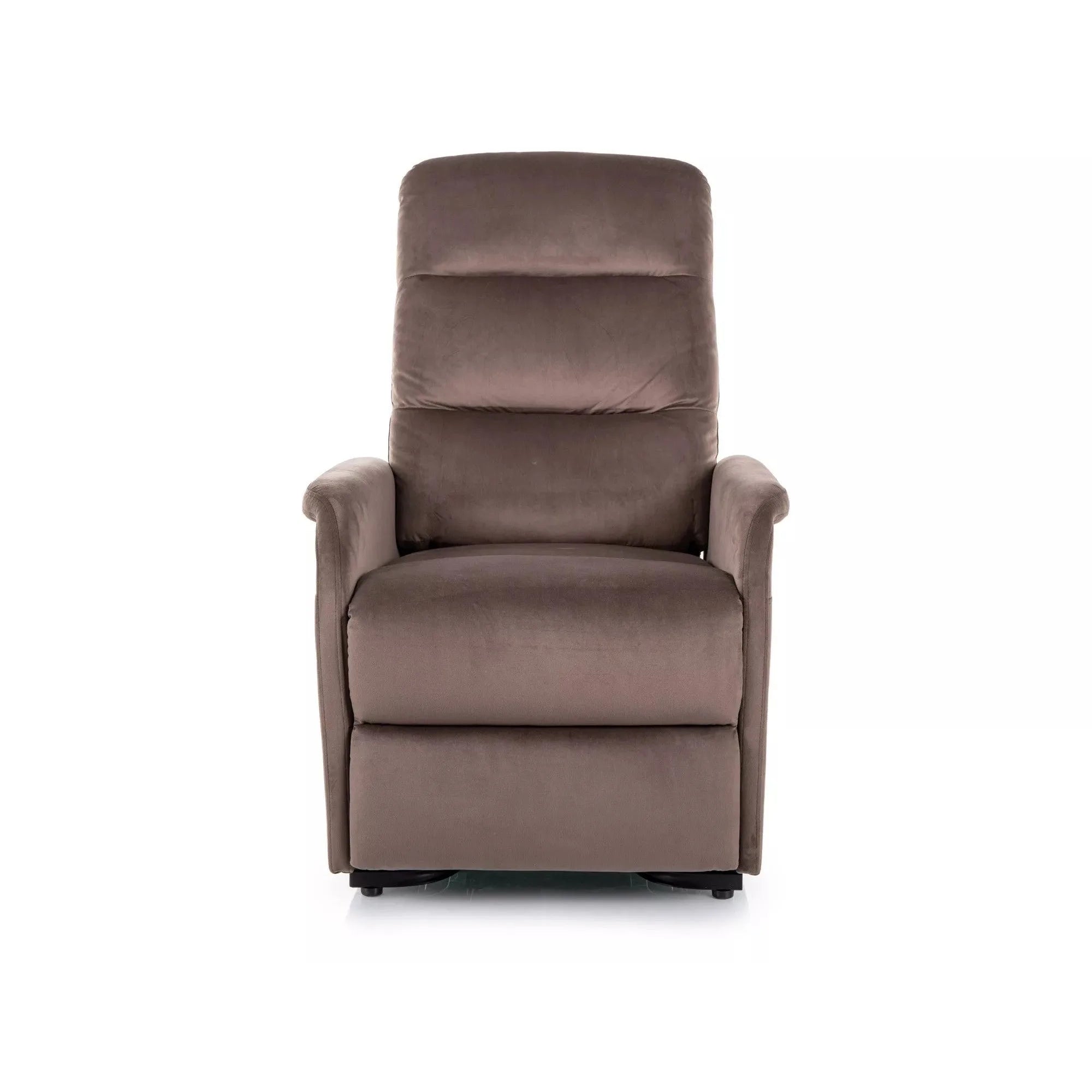 Fotoliu recliner JUPITER M, stofa catifelata cappuccino - Bluvel 38, 69x91/164x105 cm