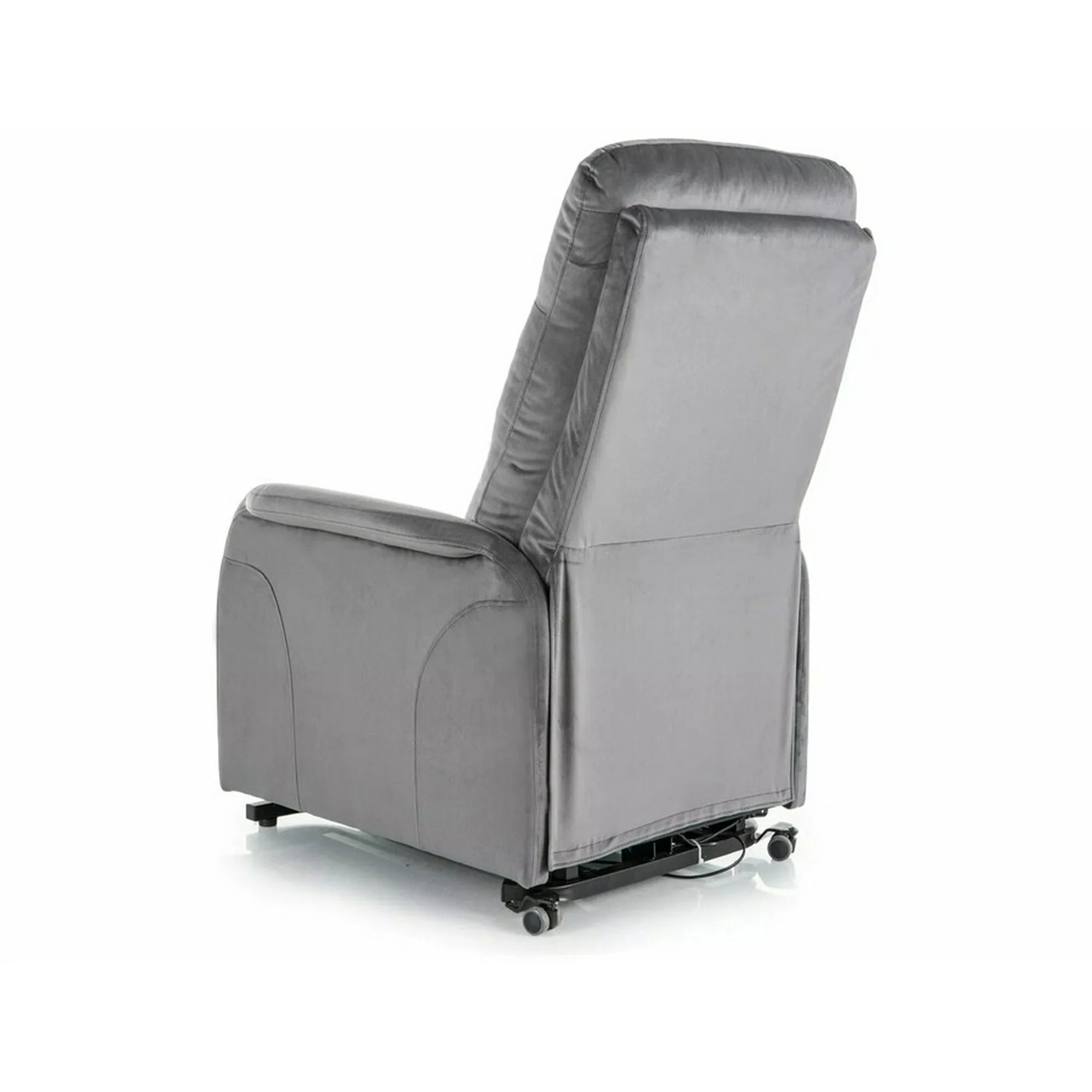 Fotoliu recliner JUPITER M, stofa catifelata gri - Bluvel 14, 69x91/164x105 cm