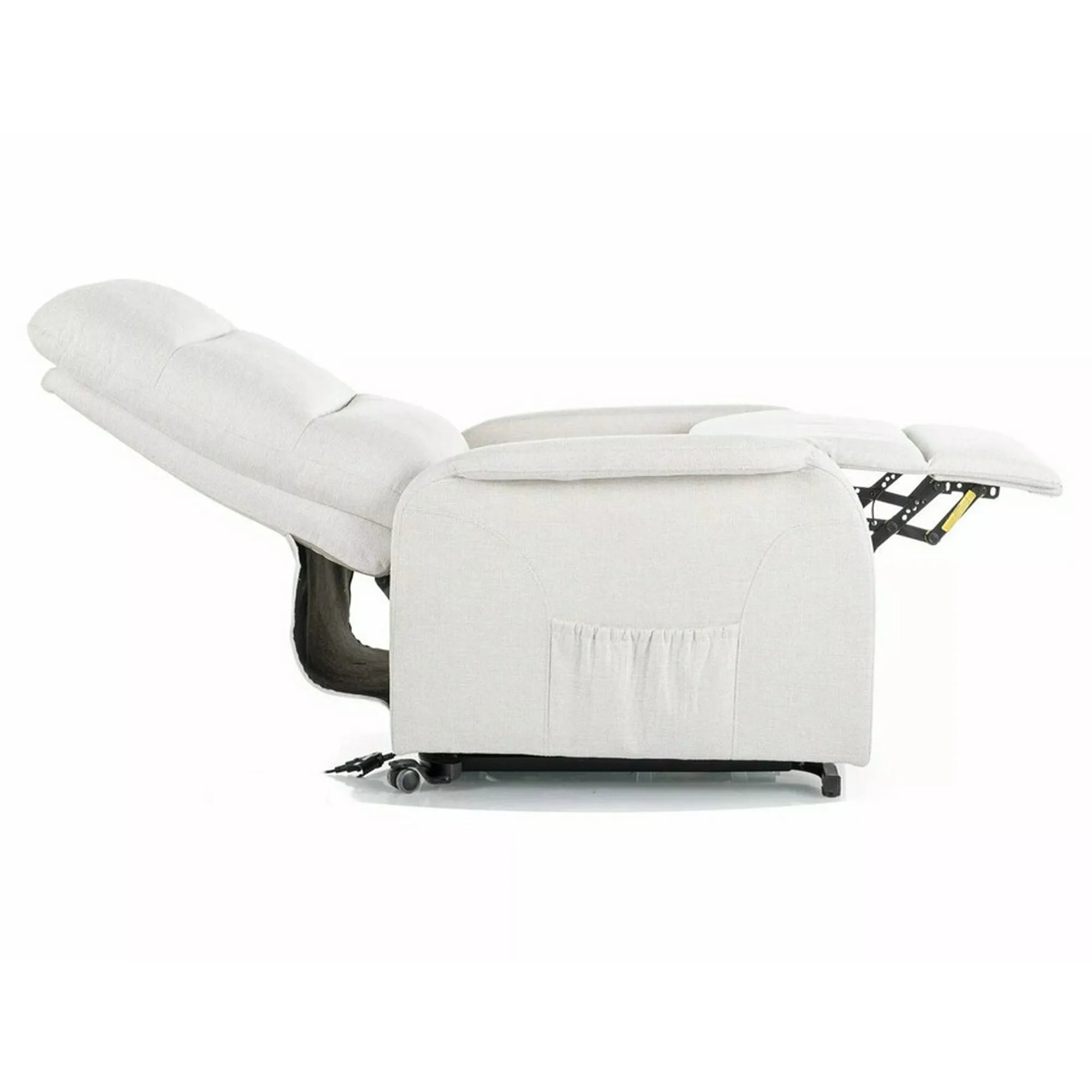 Fotoliu recliner JUPITER M, stofa clasica bej deschis - Brego 22, 69x91/164x105 cm