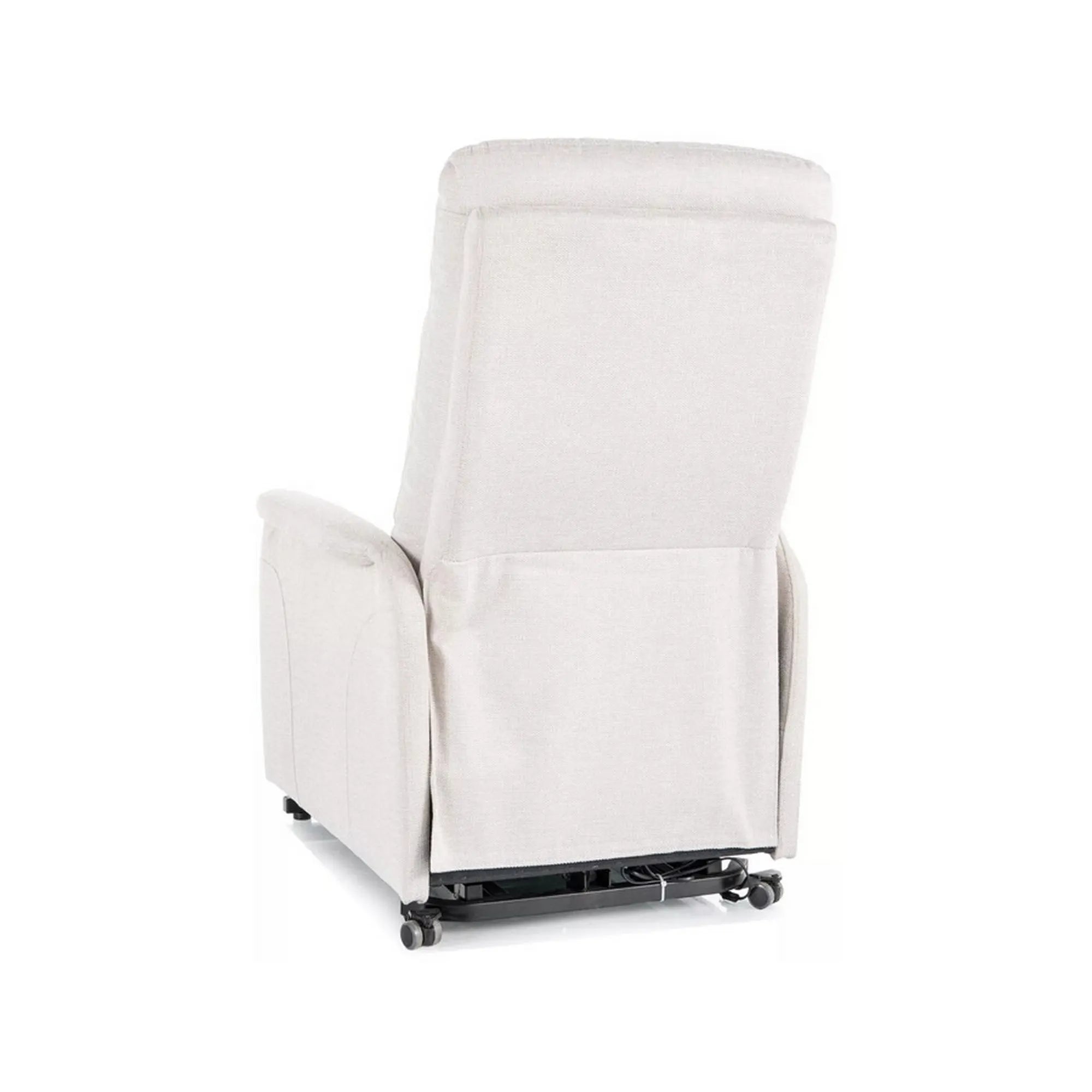 Fotoliu recliner JUPITER M, stofa clasica bej deschis - Brego 22, 69x91/164x105 cm