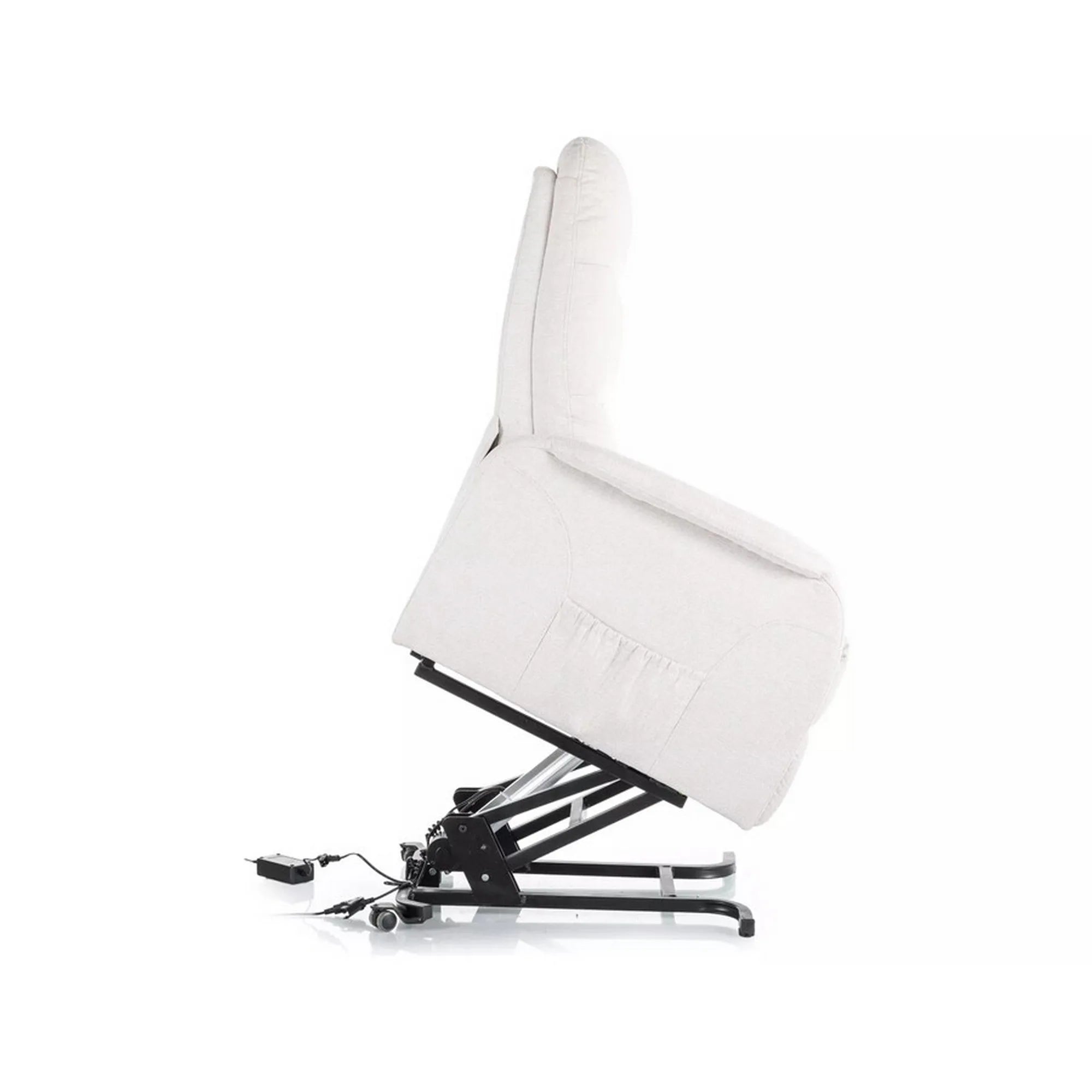 Fotoliu recliner JUPITER M, stofa clasica bej deschis - Brego 22, 69x91/164x105 cm