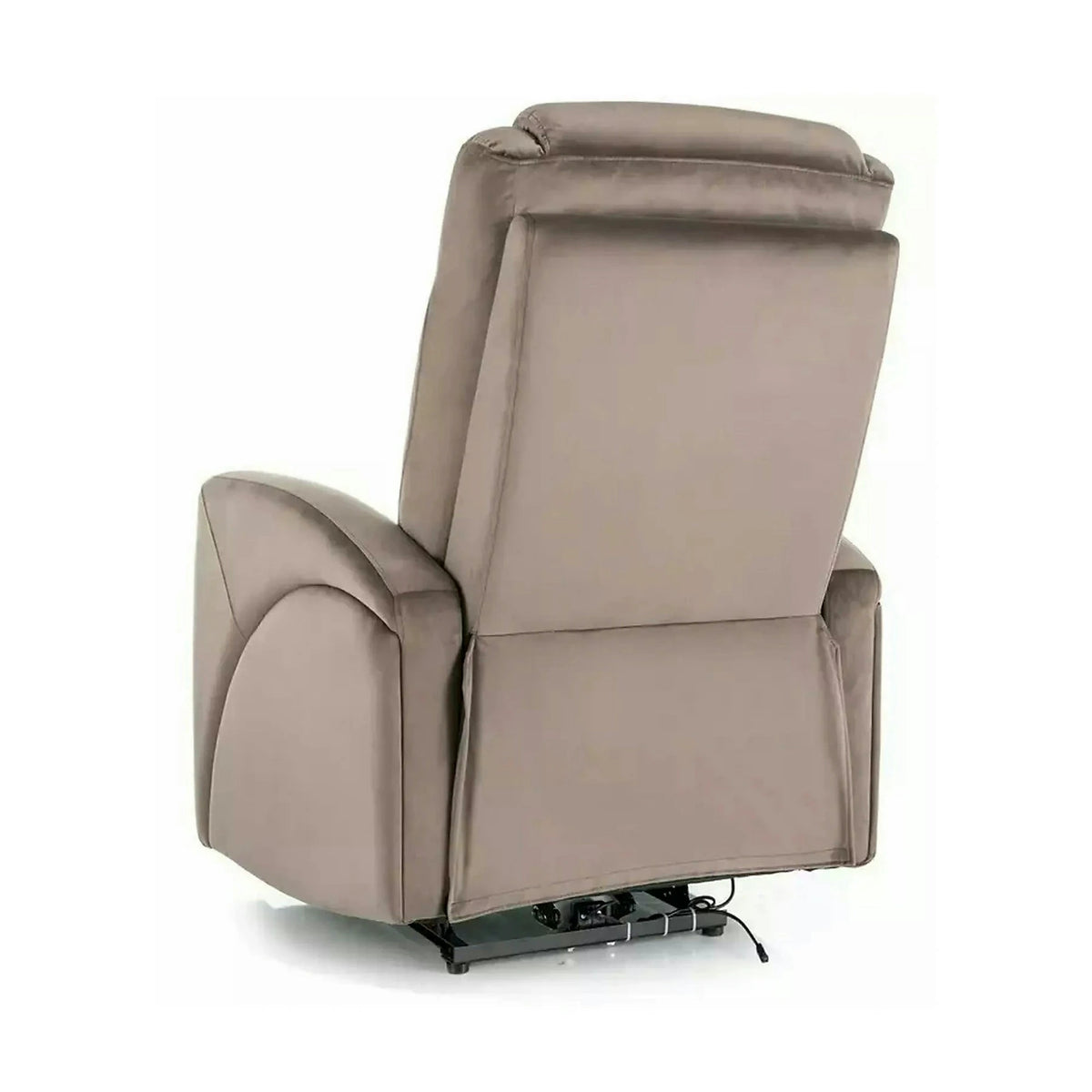 Fotoliu recliner KRONOS, stofa catifelata cappuccino - Bluvel 38, 79x94/160x107 cm