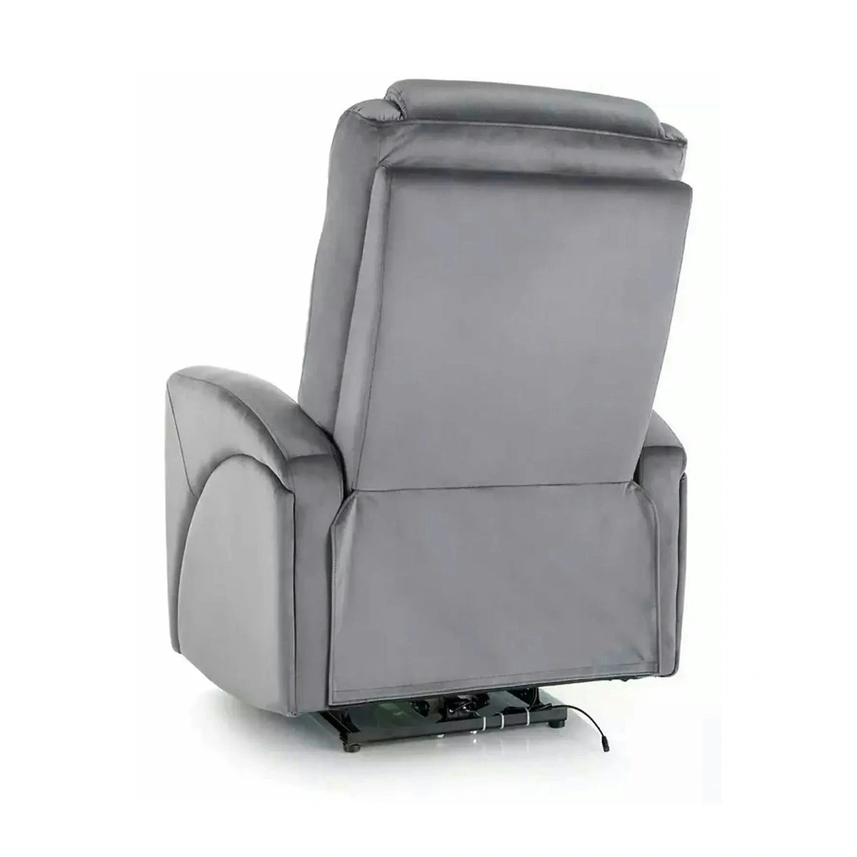 Fotoliu recliner KRONOS, stofa catifelata gri - Bluvel 14, 79x94/160x107 cm