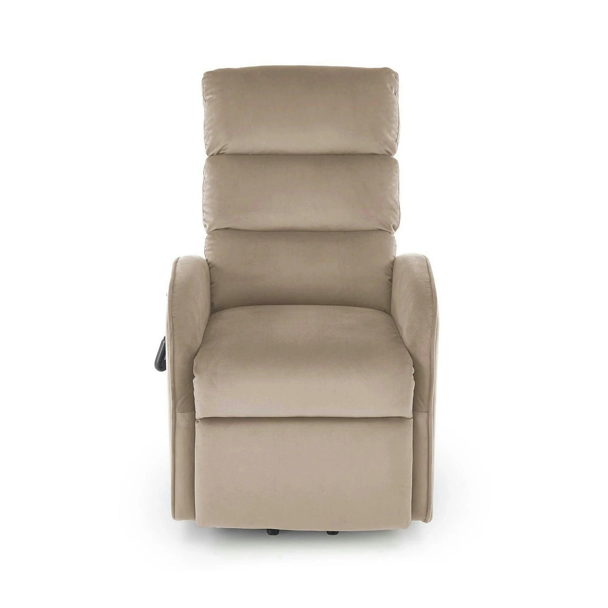 Fotoliu recliner MARONI, stofa catifelata bej - Bluvel 40, 62x92/165x103/84 cm
