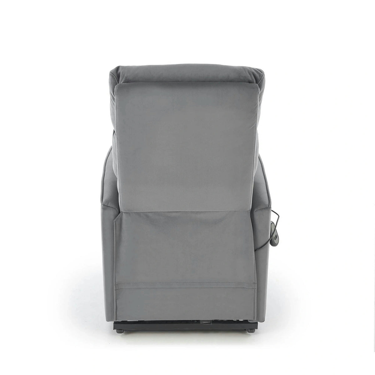 Fotoliu recliner MARONI, stofa catifelata gri - Bluvel 14, 62x92/165x103/84 cm