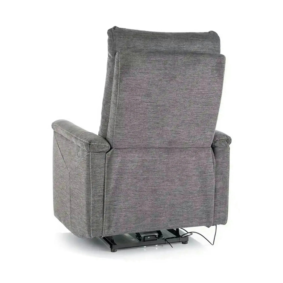 Fotoliu recliner NEPTUN, gri inchis, stofa clasica/metal, 76x94/160x96 cm
