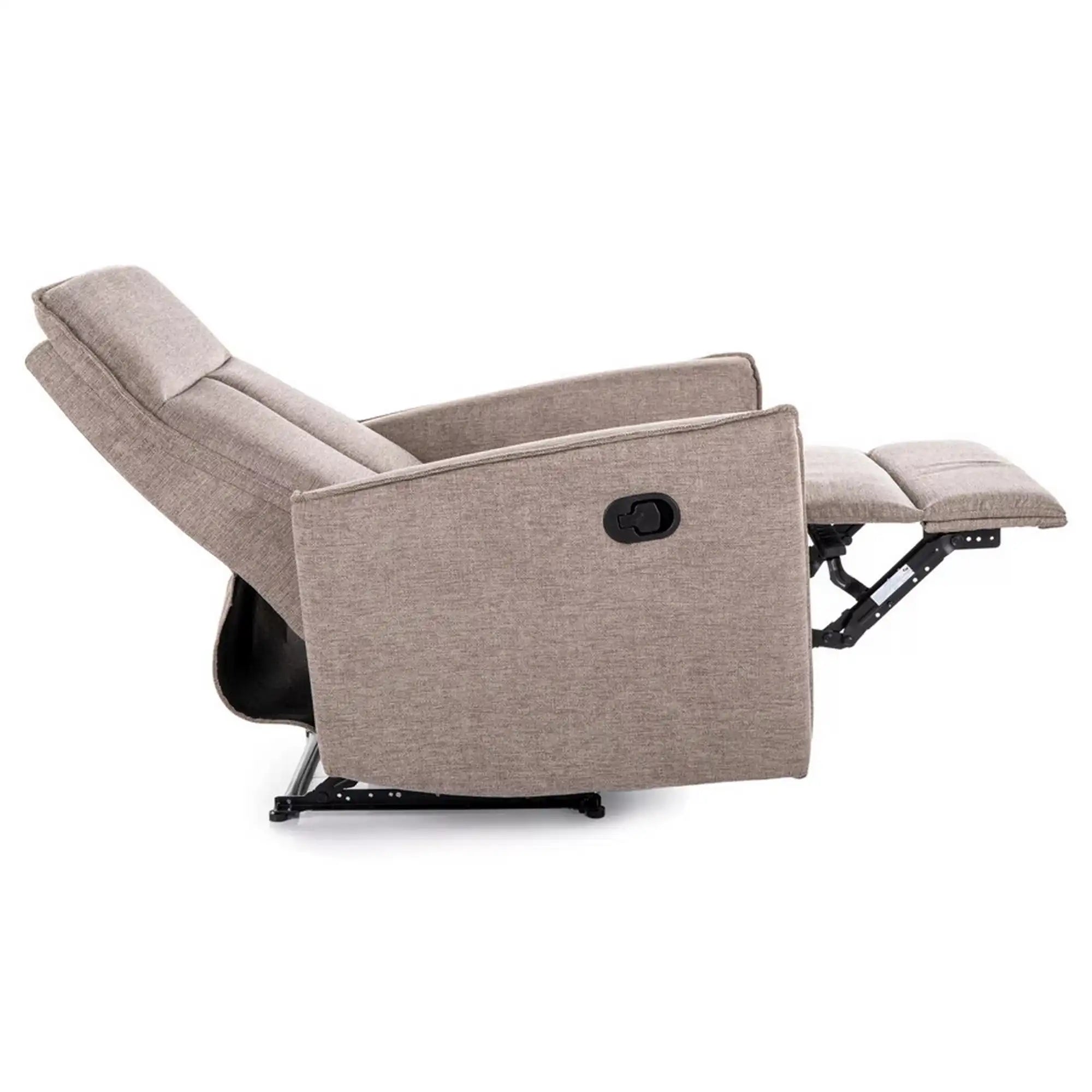 Fotoliu recliner NIKOS, stofa clasica bej - Brego 34, 72x86/159x105 cm