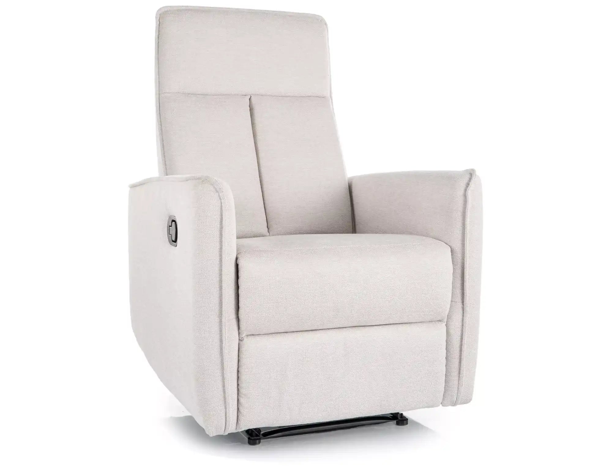 Fotoliu recliner NIKOS, stofa clasica bej deschis - Brego 22, 72x86/159x105 cm