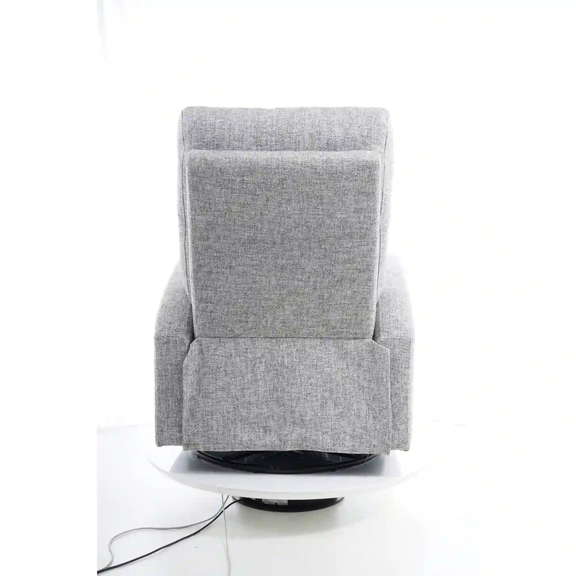 Fotoliu recliner OLIMP, gri/alb/negru, stofa/metal, 72x80/160x101 cm