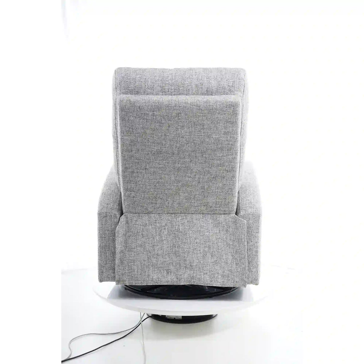 Fotoliu recliner OLIMP, gri/alb/negru, stofa/metal, 72x80/160x101 cm