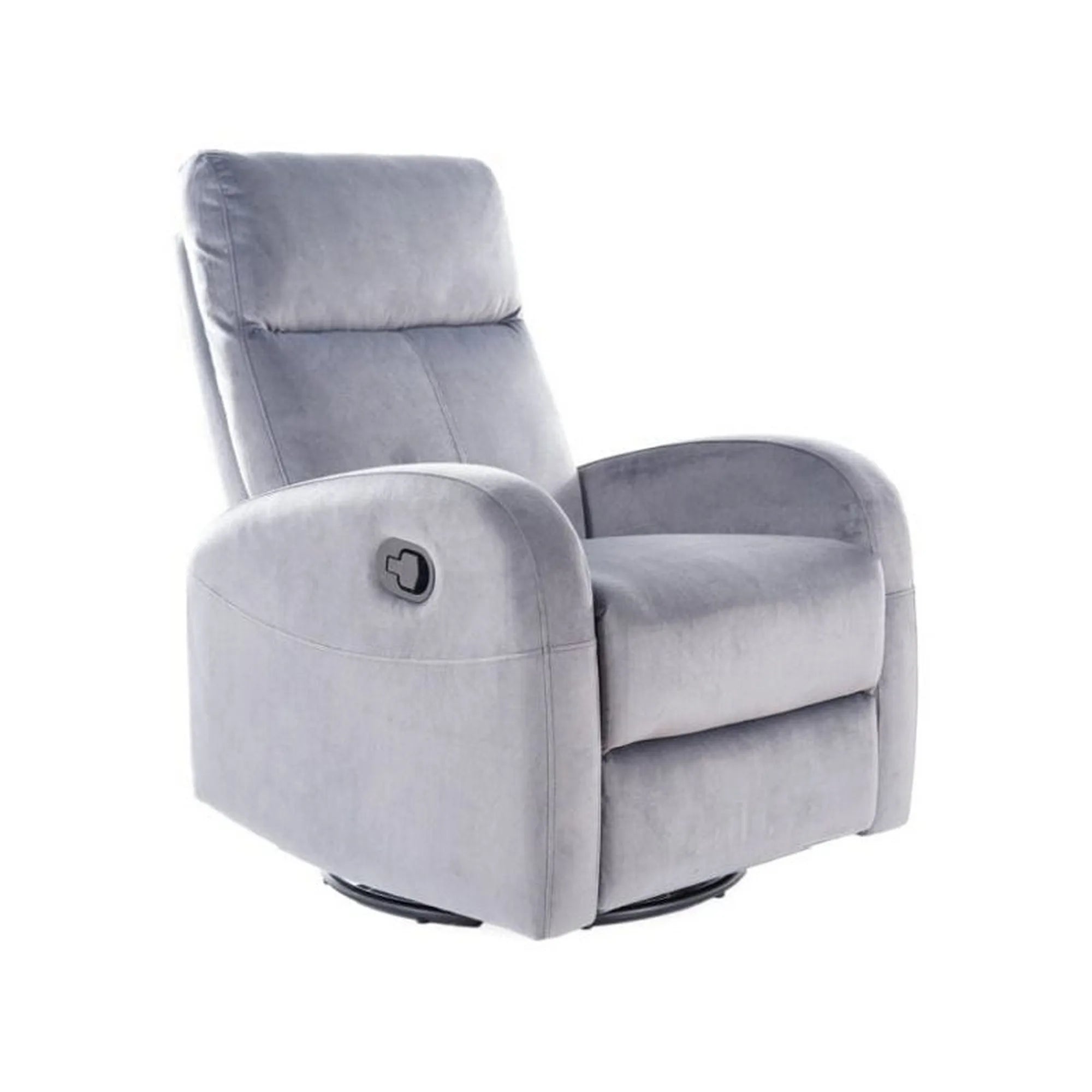 Fotoliu recliner OLIMP, stofa catifelata gri - Bluvel 14, 72x80-160x101 cm