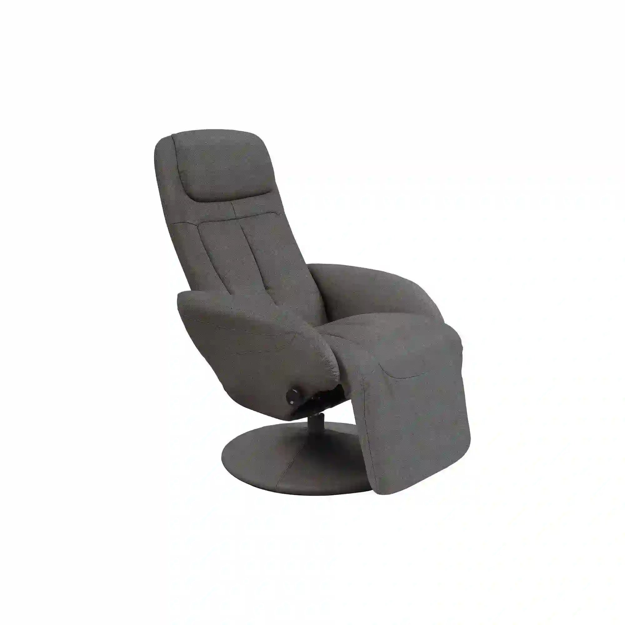 Fotoliu recliner OPTIMA 2, gri, stofa/PVC, 77x80/139x84/101 cm