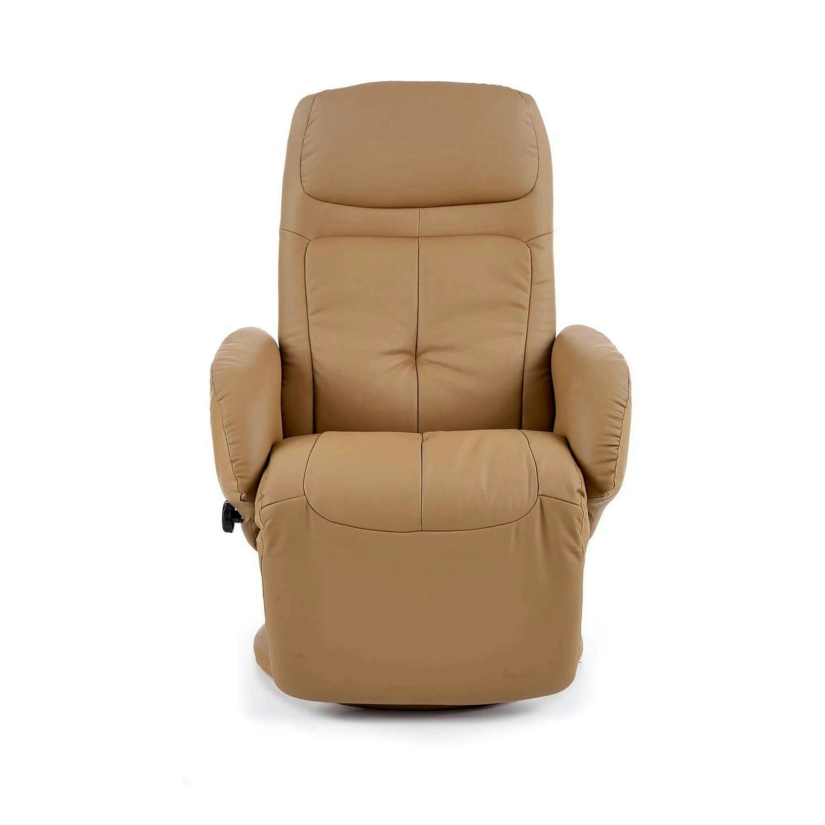 Fotoliu recliner OPTIMA, bej inchis, piele ecologica/metal, 77x80/139x101/84 cm