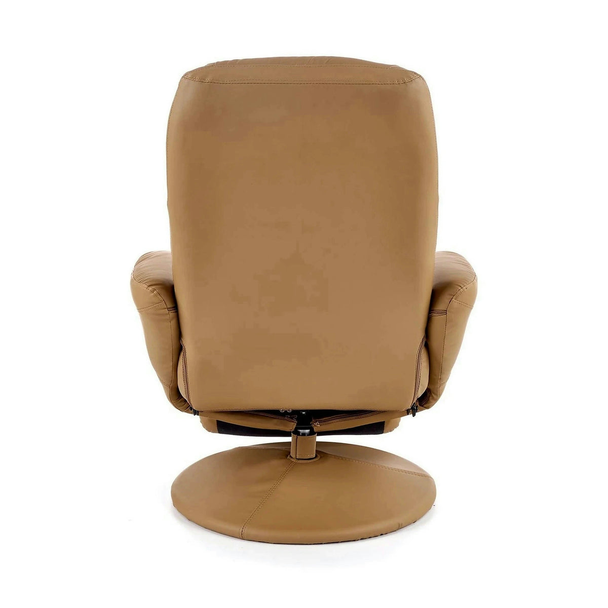 Fotoliu recliner OPTIMA, bej inchis, piele ecologica/metal, 77x80/139x101/84 cm