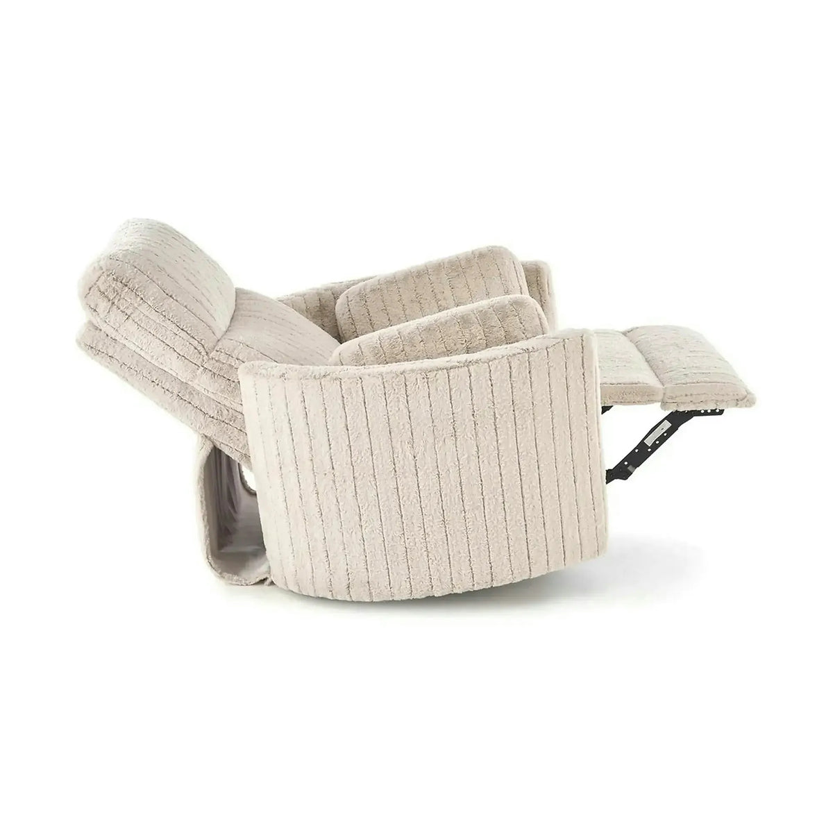 Fotoliu recliner PEGAS, stofa bej, 110x100/170x108/81 cm