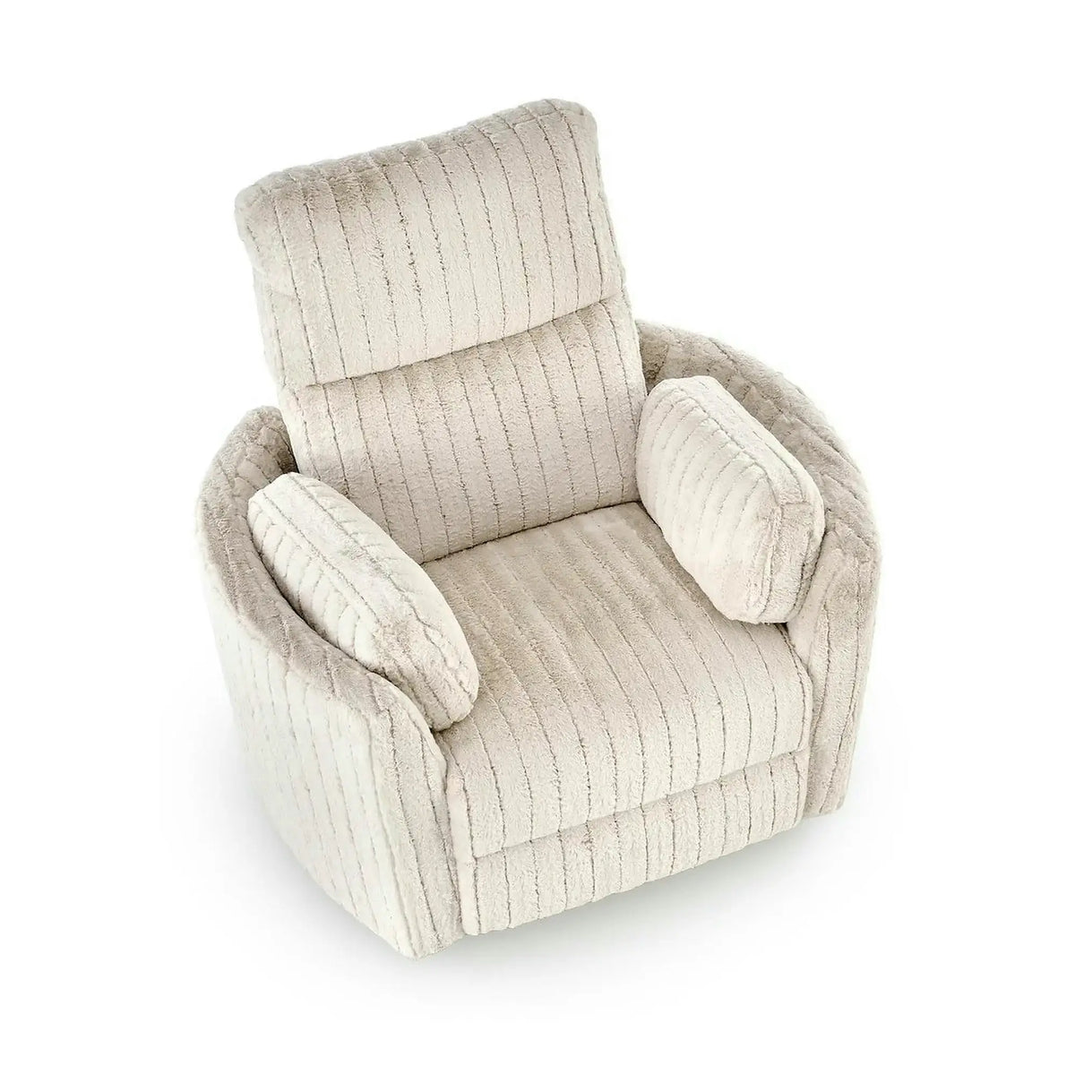 Fotoliu recliner PEGAS, stofa bej, 110x100/170x108/81 cm