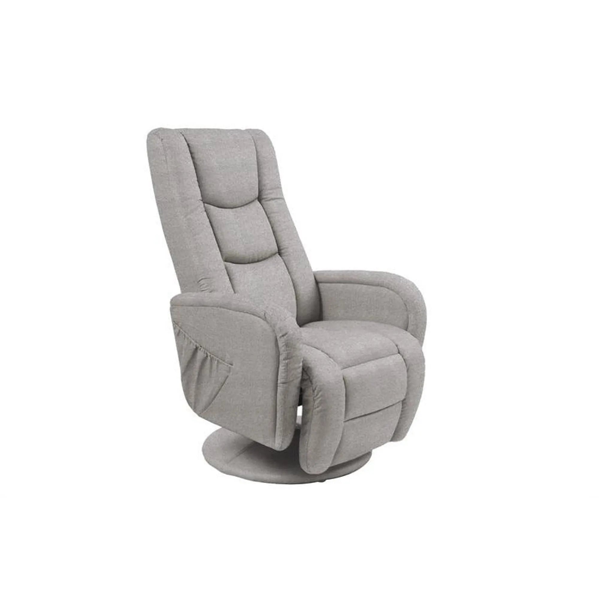 Fotoliu recliner PULSAR 2, gri, stofa/PVC, 68x85/135x85/106 cm
