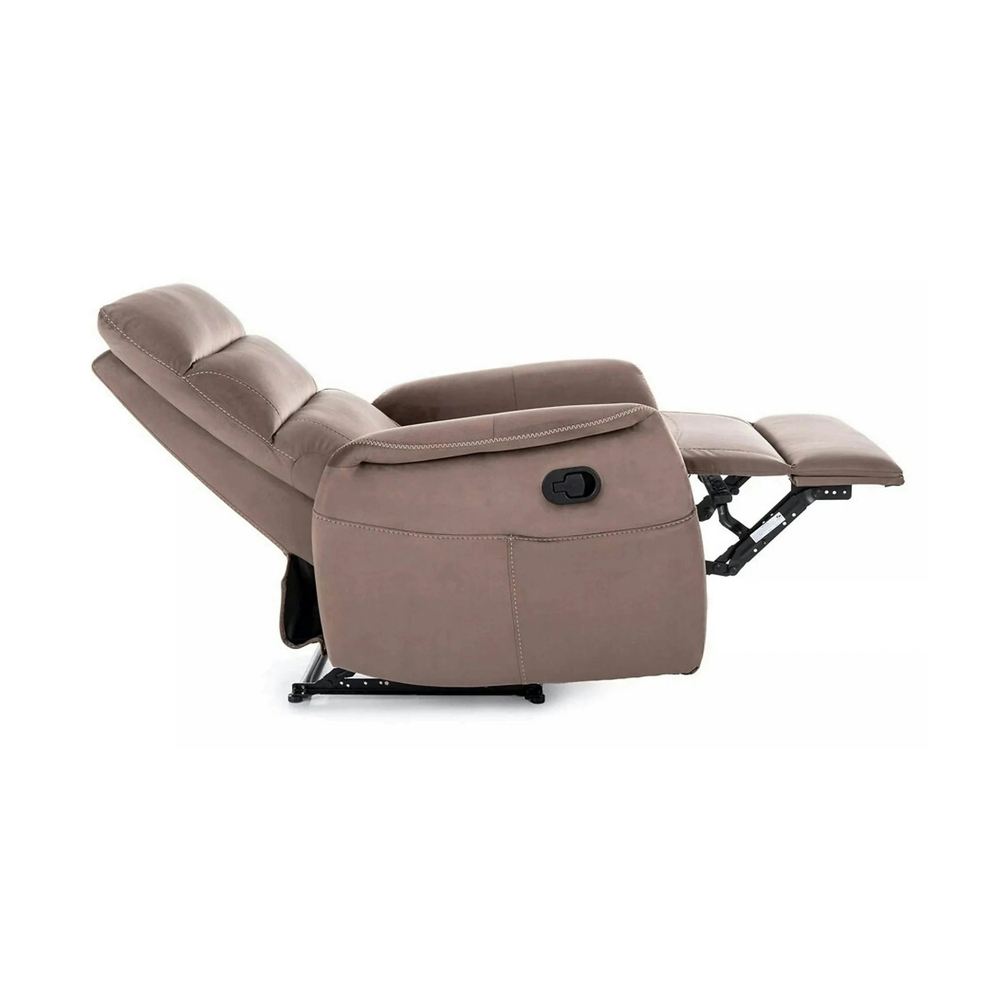 Fotoliu recliner SOLON M, stofa catifelata cappuccino - Bluvel 38, 74x86/162x106 cm