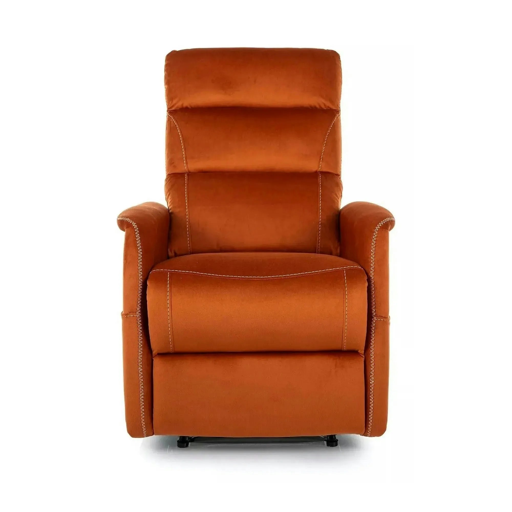 Fotoliu recliner SOLON M, stofa catifelata scortisoara - Bluvel 4215, 74x86/162x106 cm