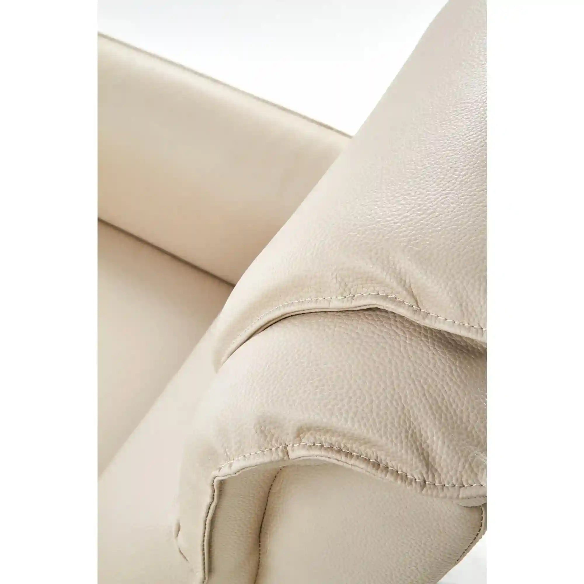 Fotoliu reglabil PARADISE, crem/negru, piele ecologica/metal, 75x94x103 cm