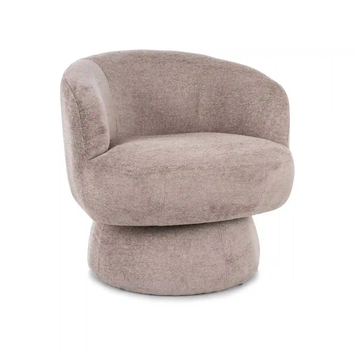 Fotoliu rotativ COSMIC, stofa clasica bej inchis - Raven 30, 68x75x70 cm