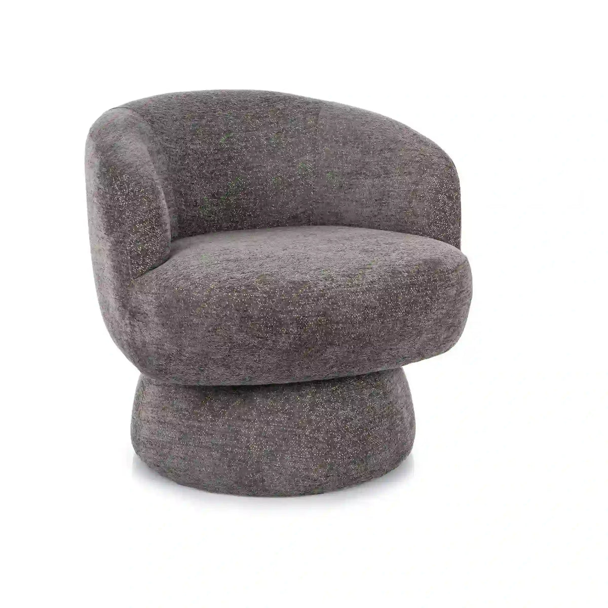 Fotoliu rotativ COSMIC, stofa clasica gri - Raven 13, 68x75x70 cm