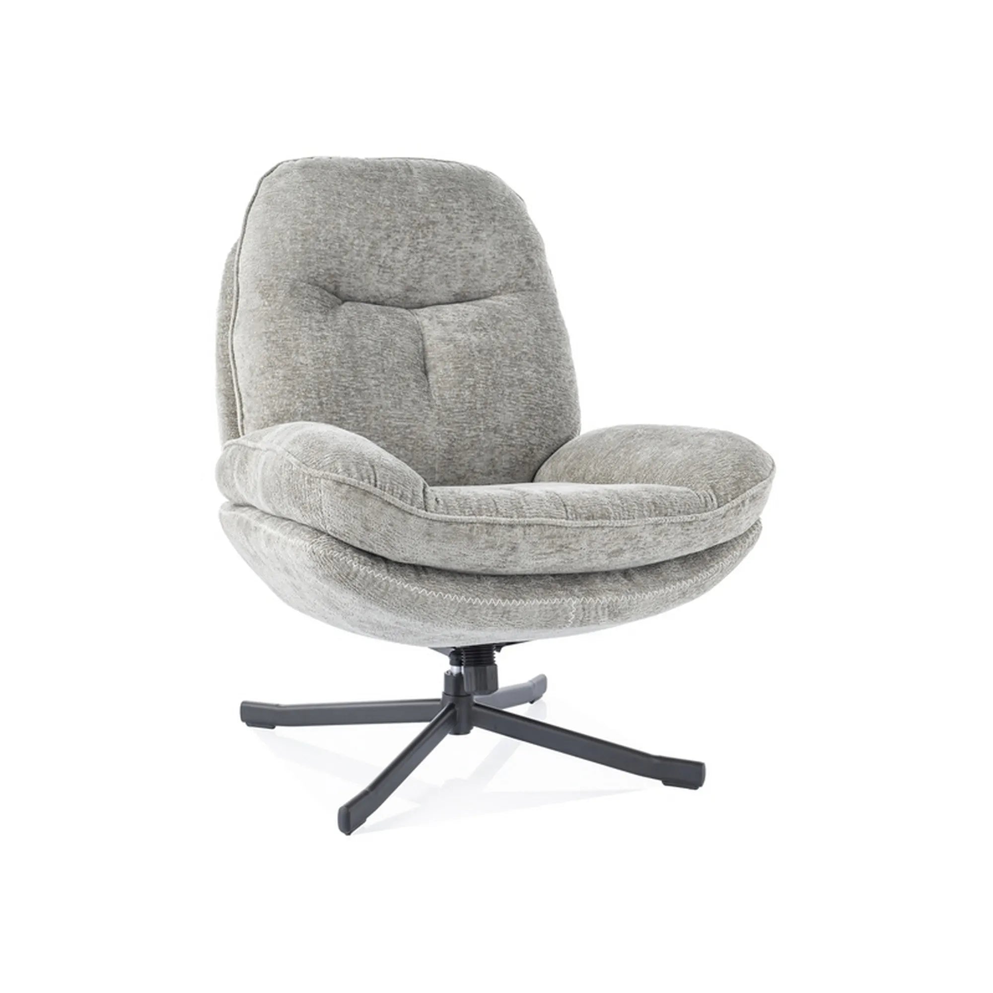 Fotoliu rotativ HARPER, stofa gri - Tap 238, 77x83x101 cm