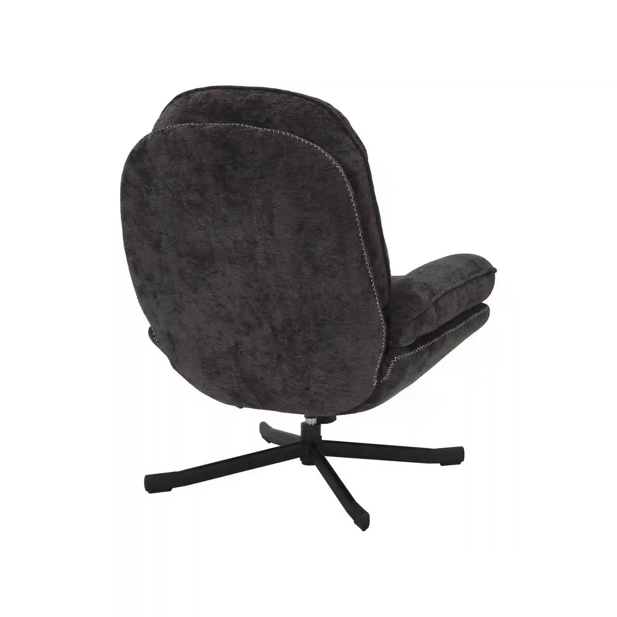 Fotoliu rotativ HARPER, stofa negru - Tap 242, 77x83x101 cm