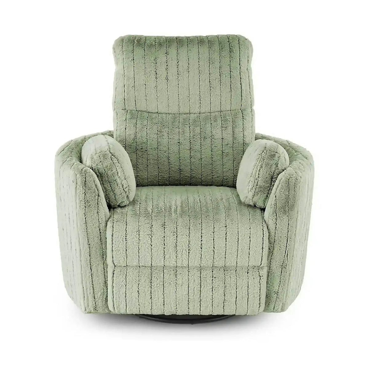 Fotoliu rotativ PEGAS, verde menta, stofa/metal, 110x100/170x108/81 cm