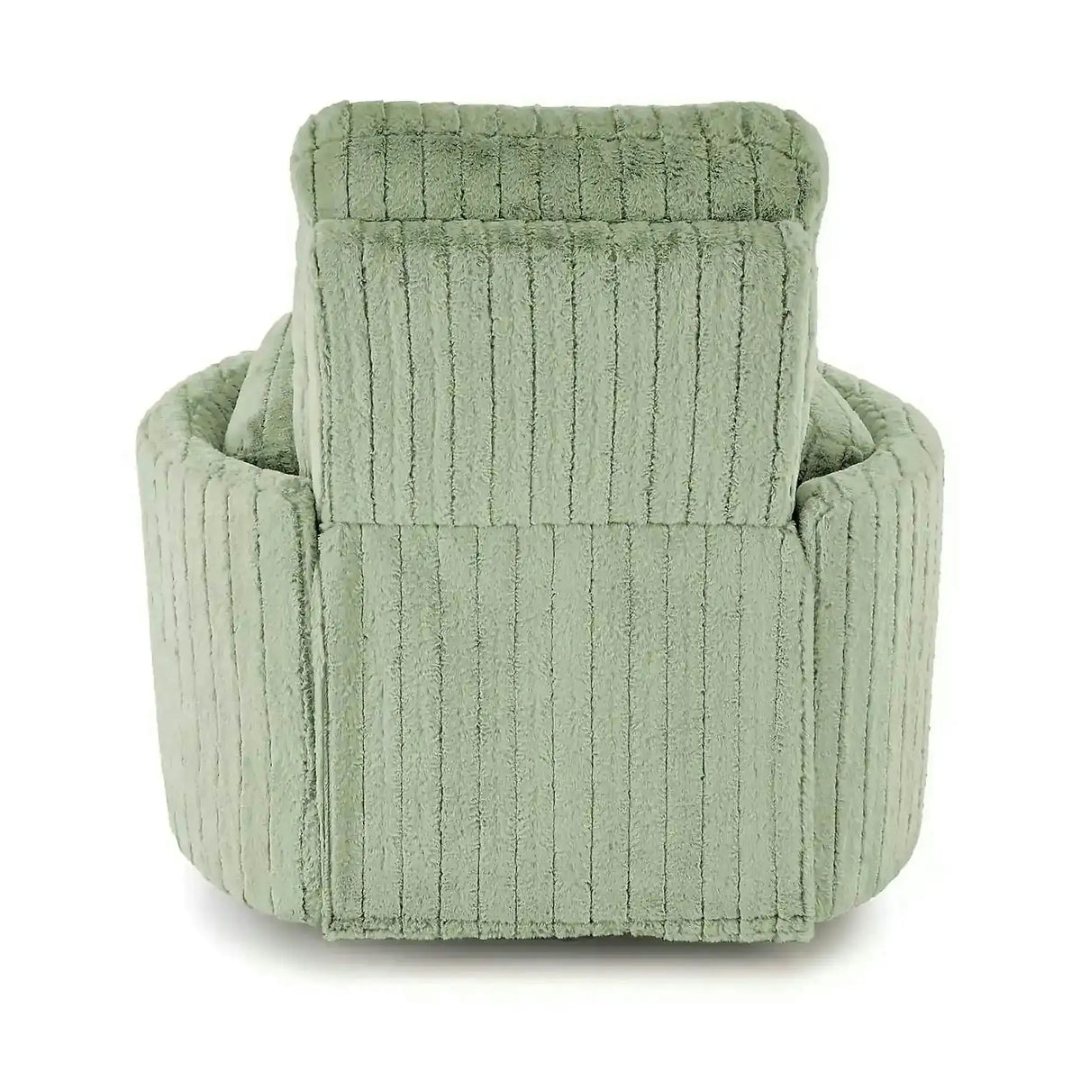 Fotoliu rotativ PEGAS, verde menta, stofa/metal, 110x100/170x108/81 cm