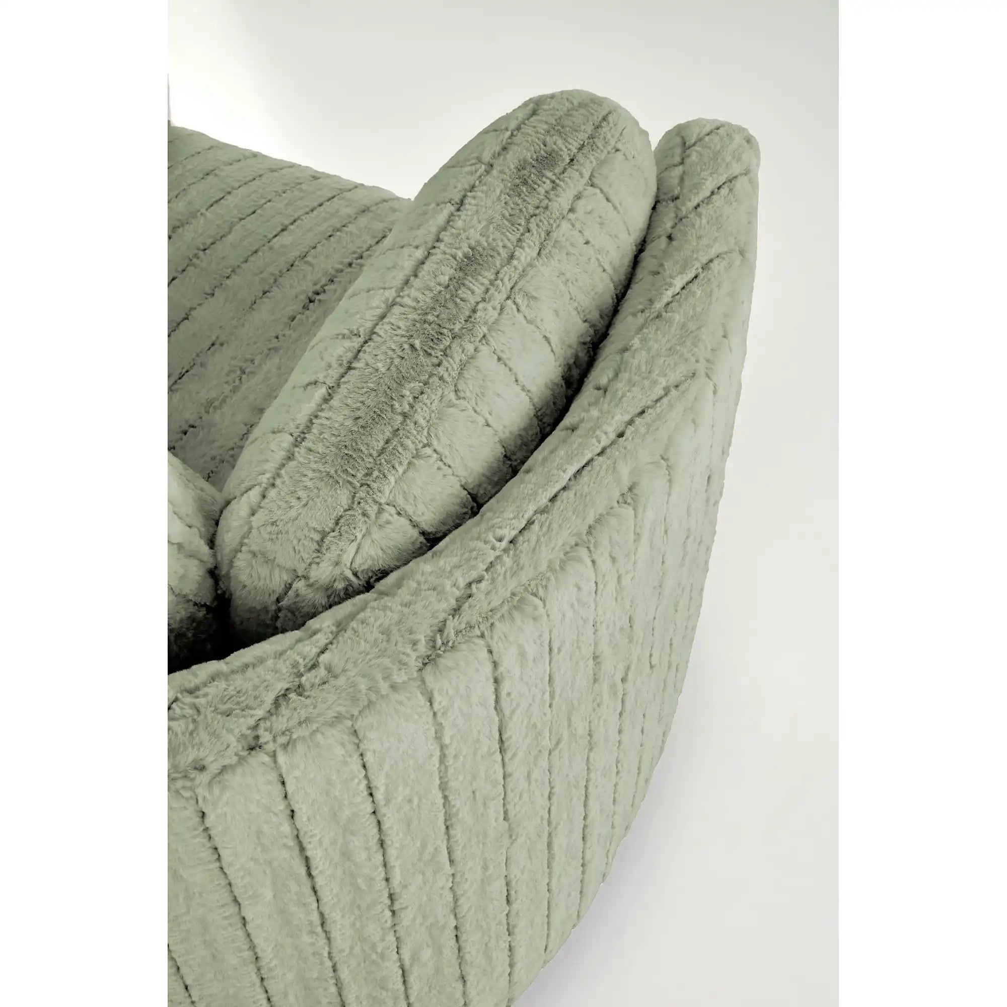Fotoliu rotativ PEGAS, verde menta, stofa/metal, 110x100/170x108/81 cm