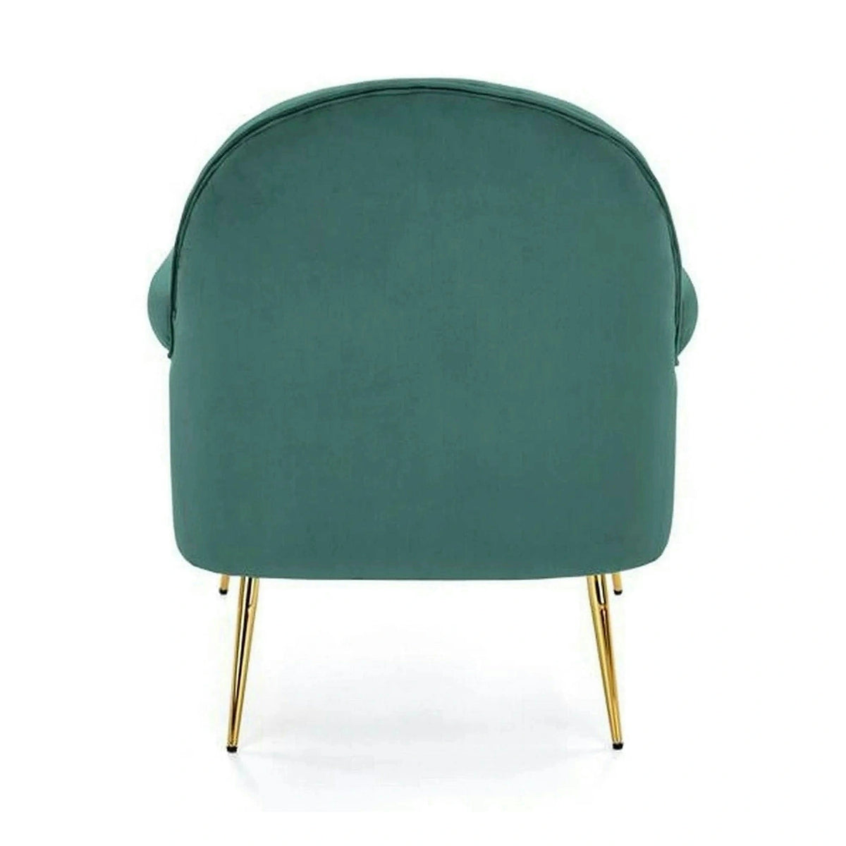 Fotoliu SANTI, verde inchis/auriu, stofa catifelata/otel, 74x74x88 cm