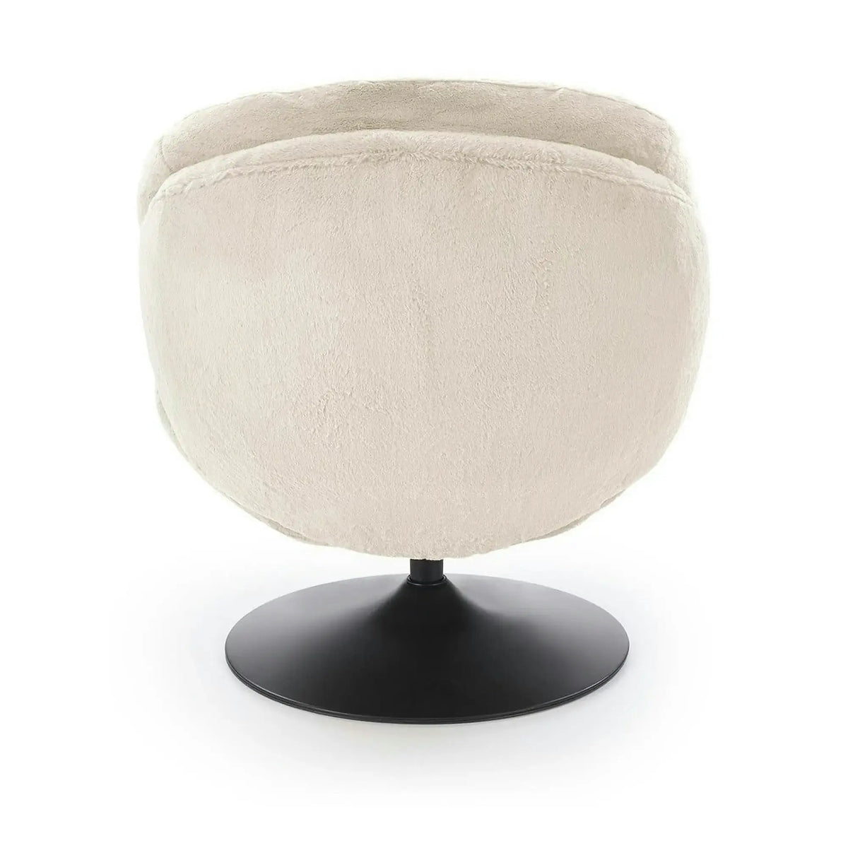 Fotoliu SHELL, blana artificiala crem - Lapit 23, 80x87x86 cm