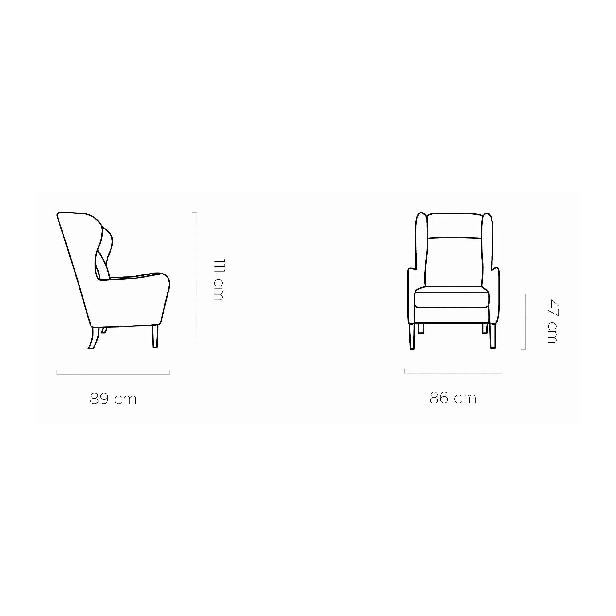 Fotoliu TACO, stofa clasica bej - Letto 11, 86x89x111 cm