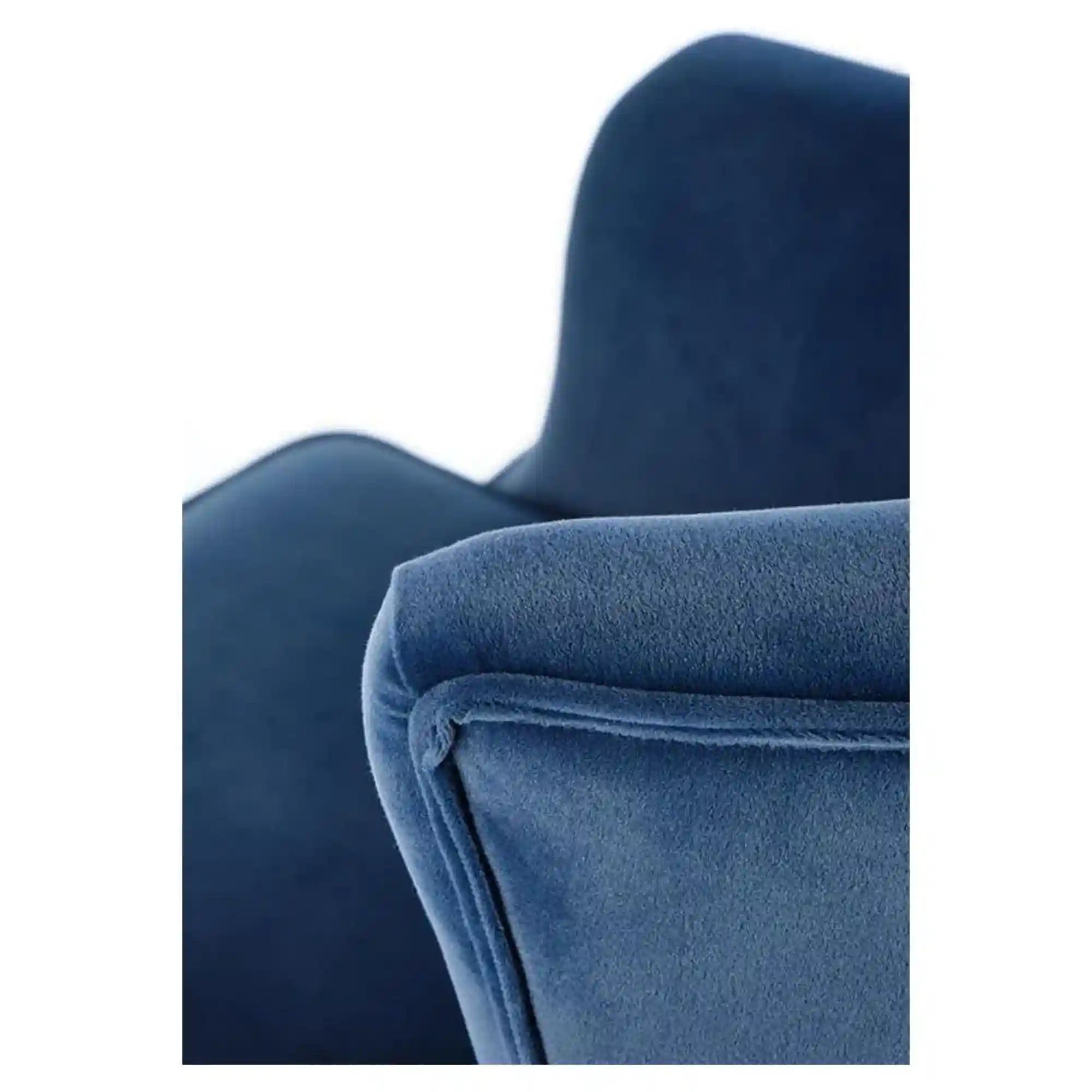 Fotoliu TITAN, albastru/negru, stofa catifelata/lemn, 73x70x87 cm