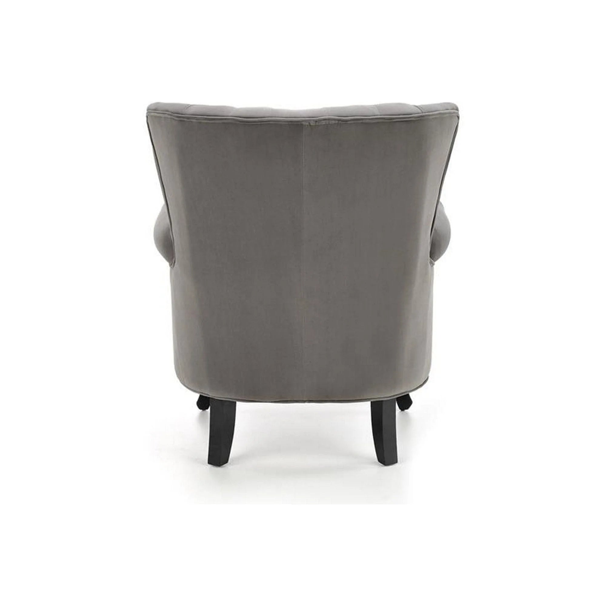 Fotoliu TITAN, gri/negru, stofa catifelata/lemn, 73x70x87 cm