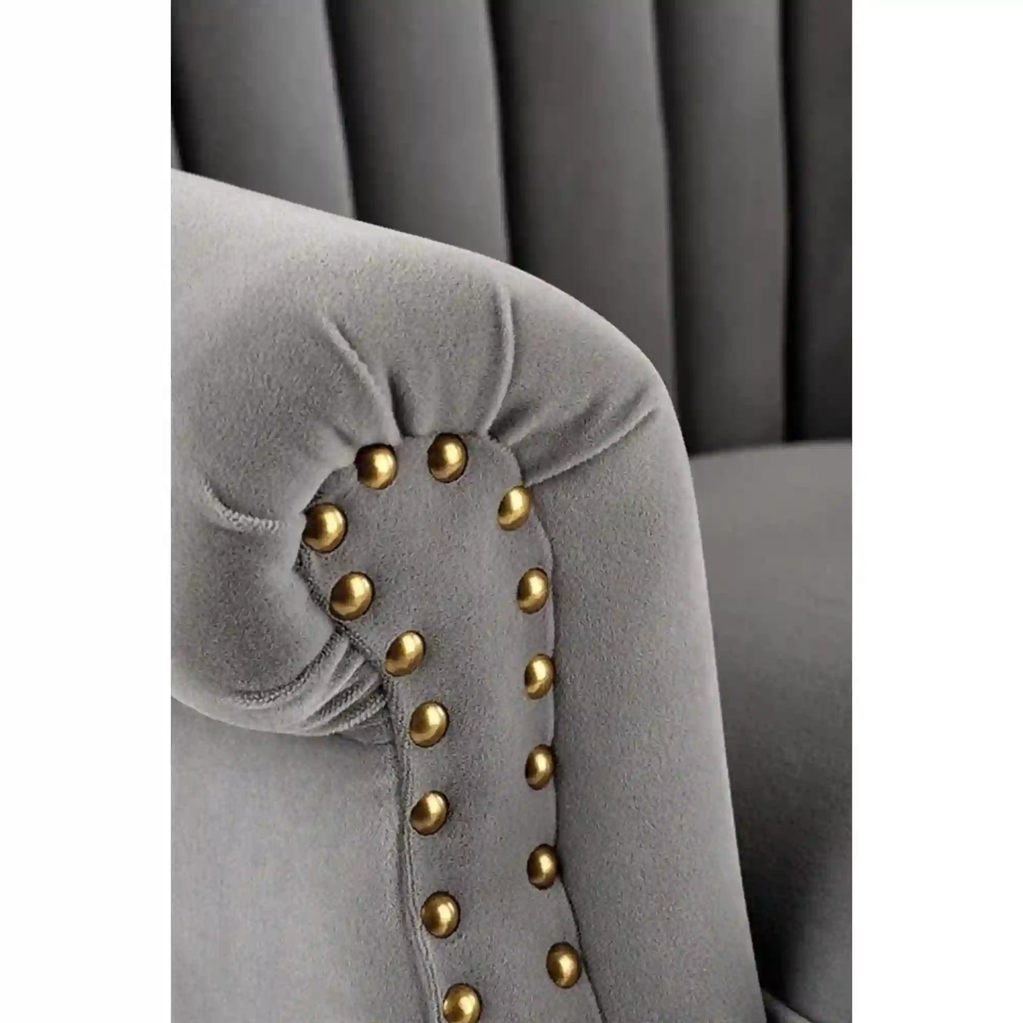 Fotoliu TITAN, gri/negru, stofa catifelata/lemn, 73x70x87 cm