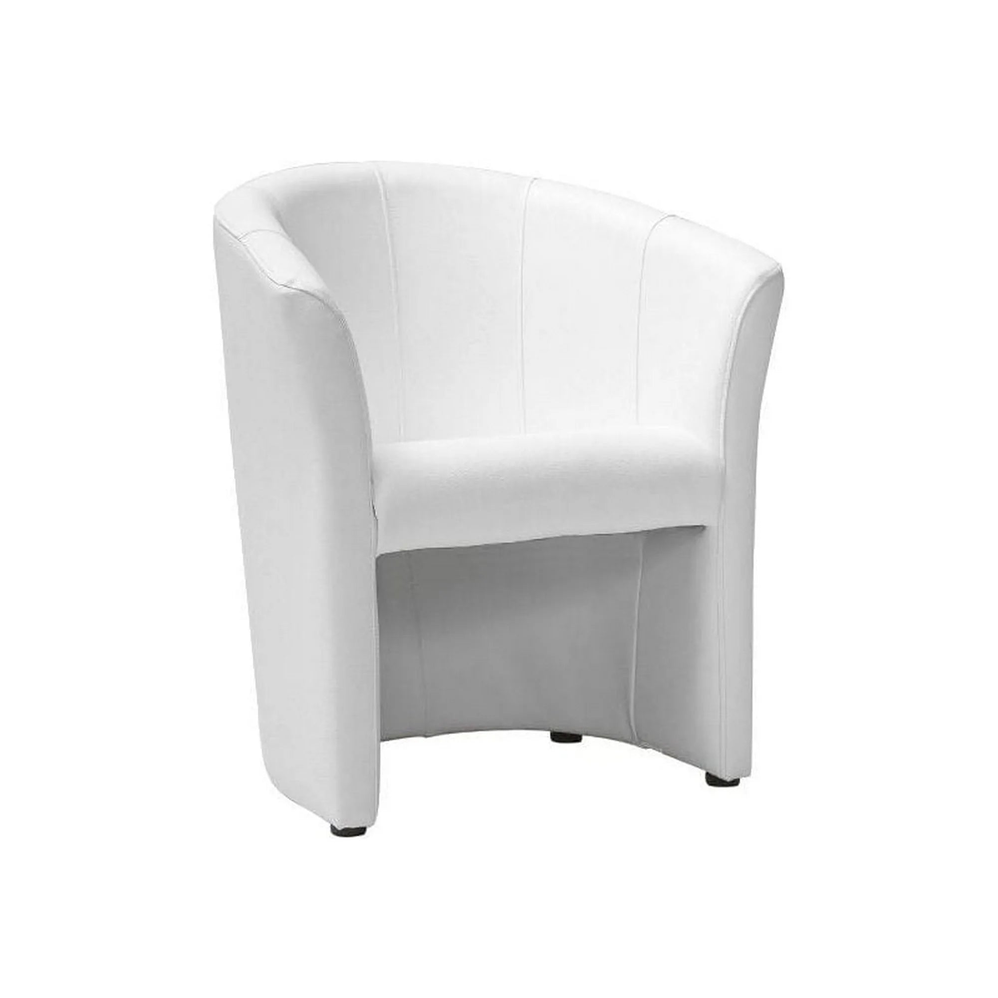 Fotoliu TM-1, alb/negru, piele ecologica/plastic, 67x60x76 cm