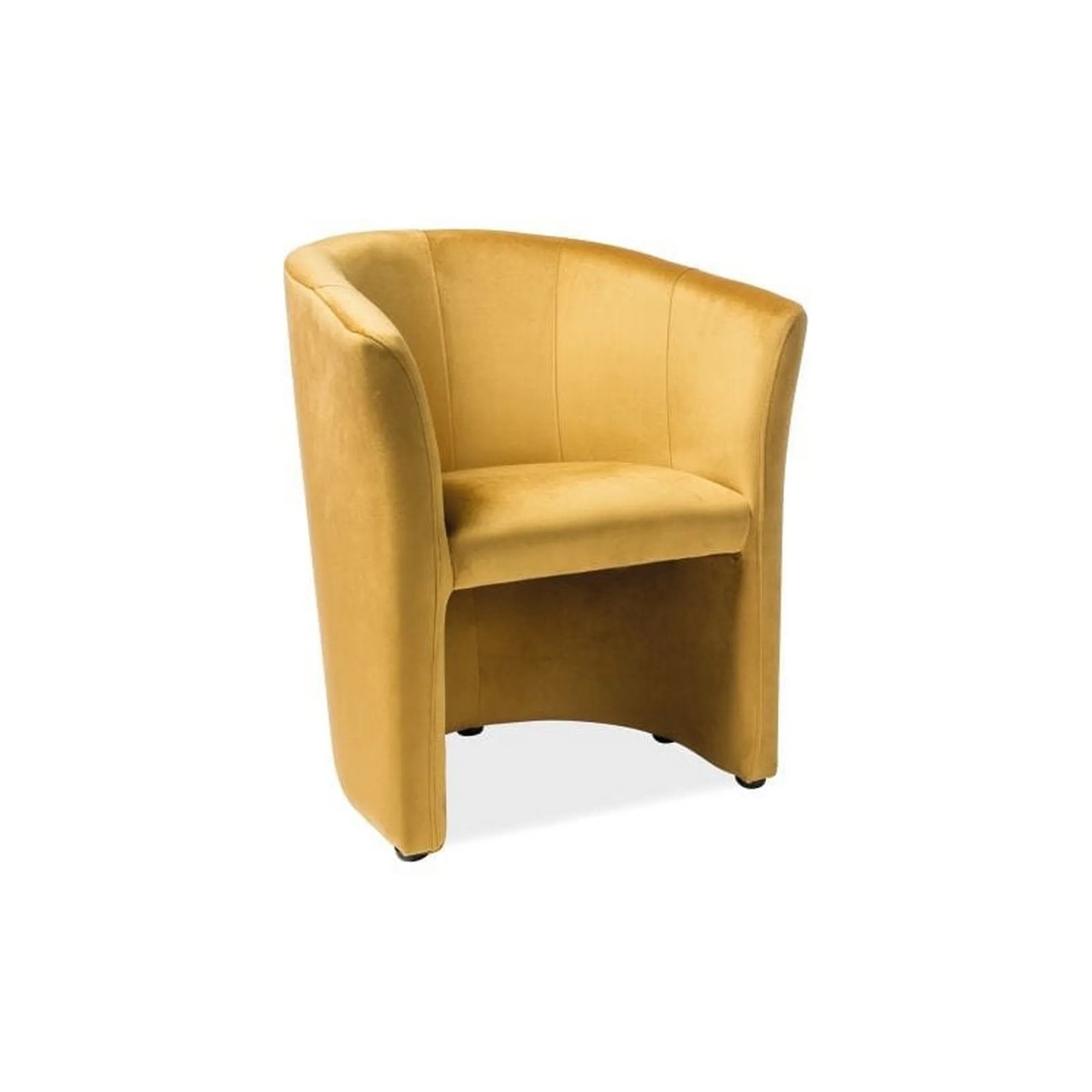 Fotoliu TM-1, stofa catifelata galben - Bluvel 68, 67x60x76 cm
