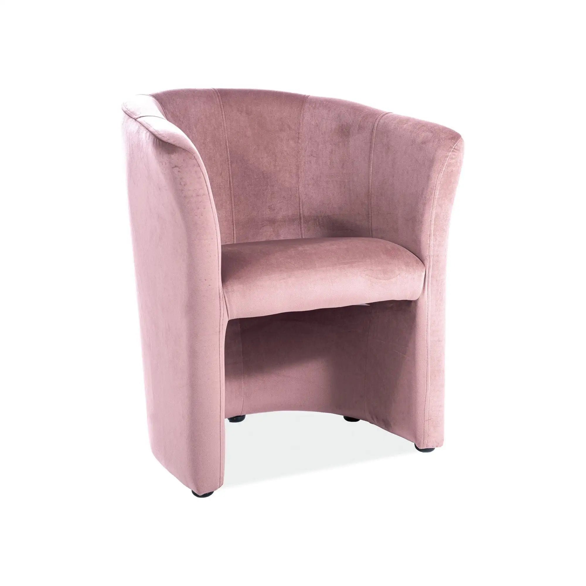 Fotoliu TM-1, stofa catifelata roz - Bluvel 52, 67x60x76 cm