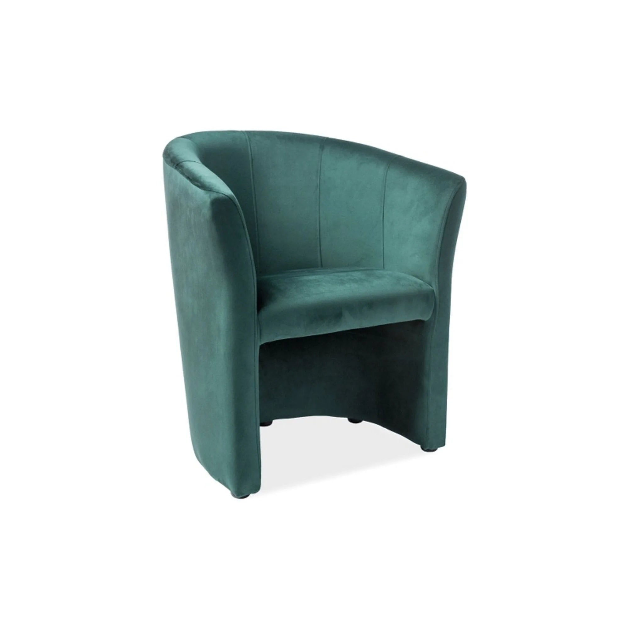 Fotoliu TM-1, stofa catifelata verde - Bluvel 78, 67x60x76 cm