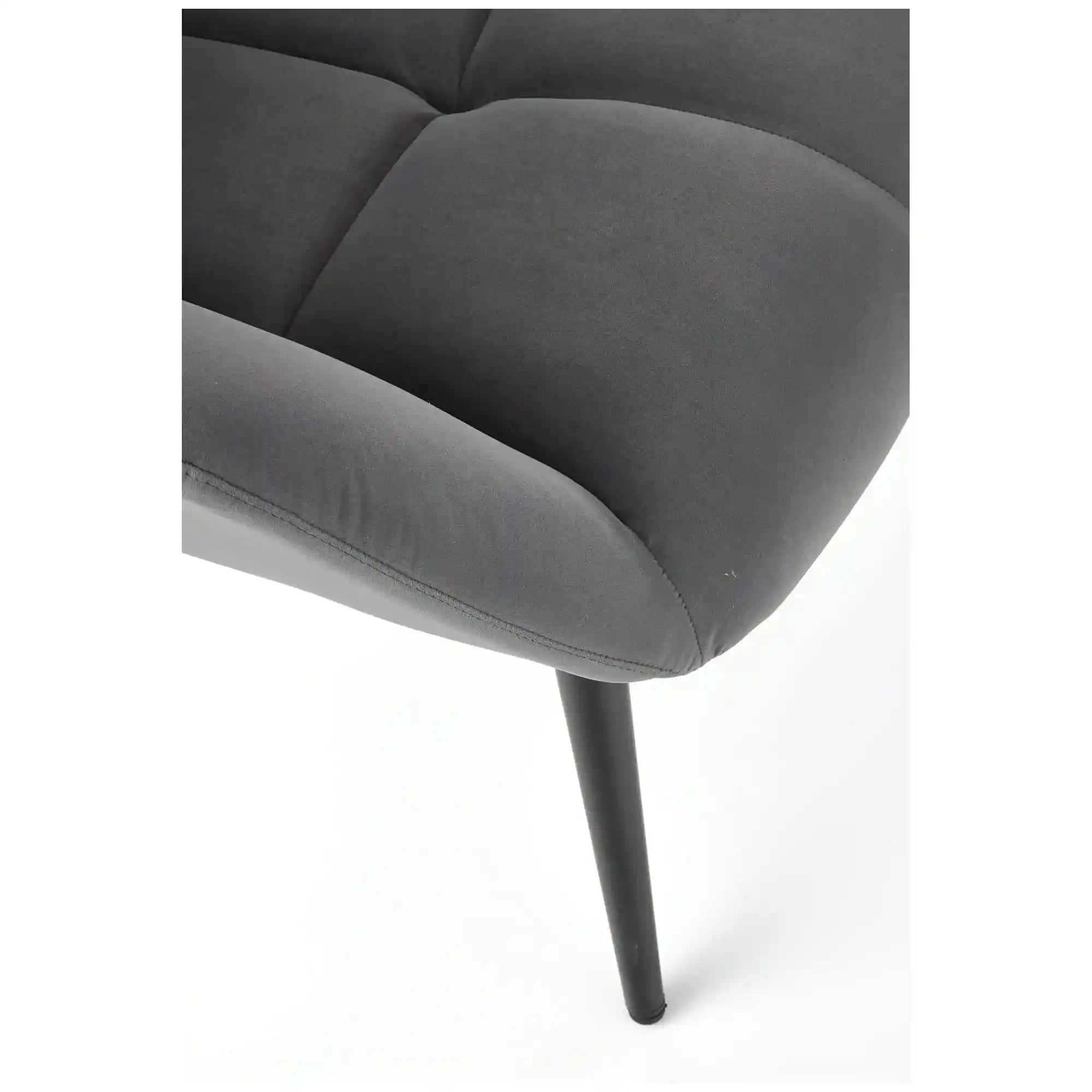 Fotoliu TYRION, stofa catifelata gri - Bluvel 14, 75x86x91 cm