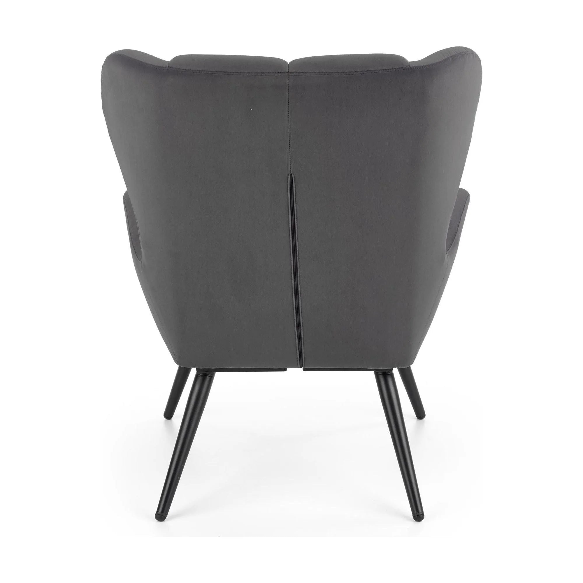 Fotoliu TYRION, stofa catifelata gri - Bluvel 14, 75x86x91 cm