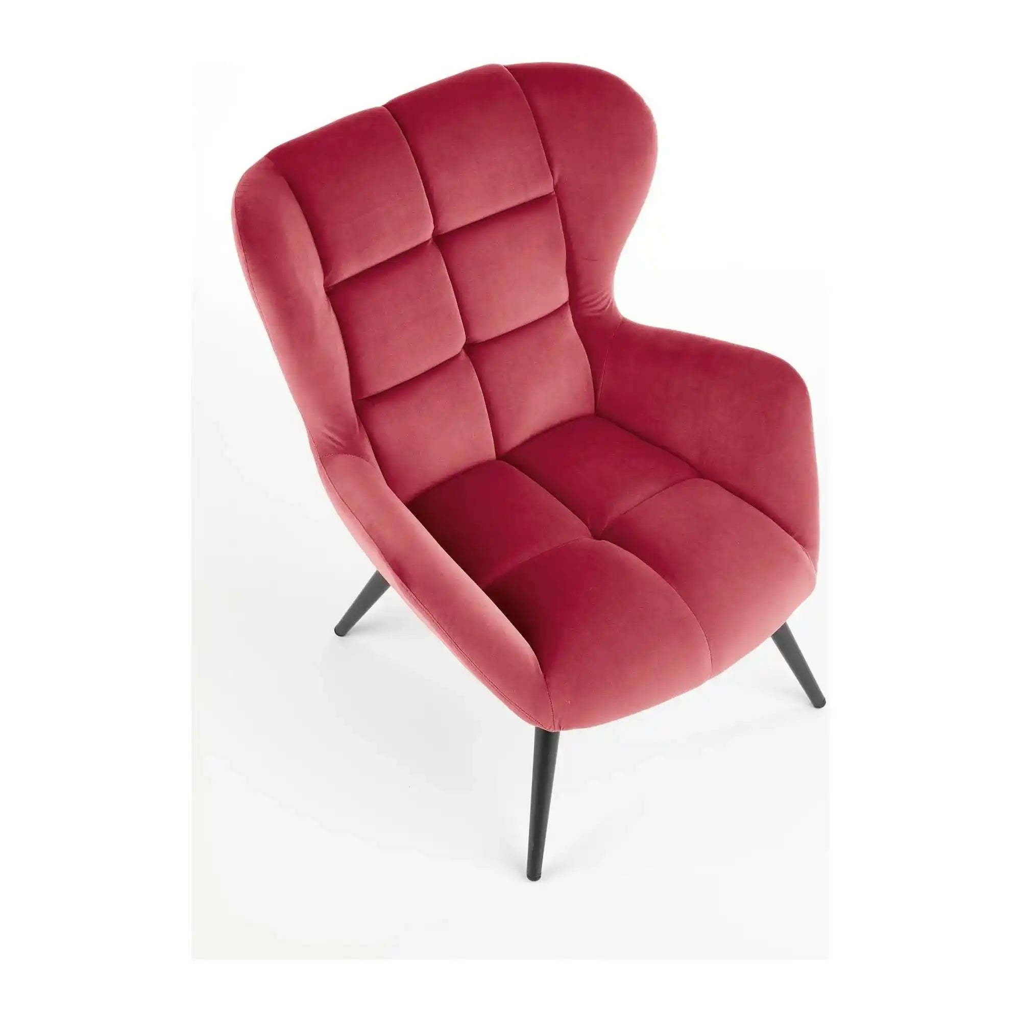 Fotoliu TYRION, visiniu, stofa catifelata, 85x86x91 cm