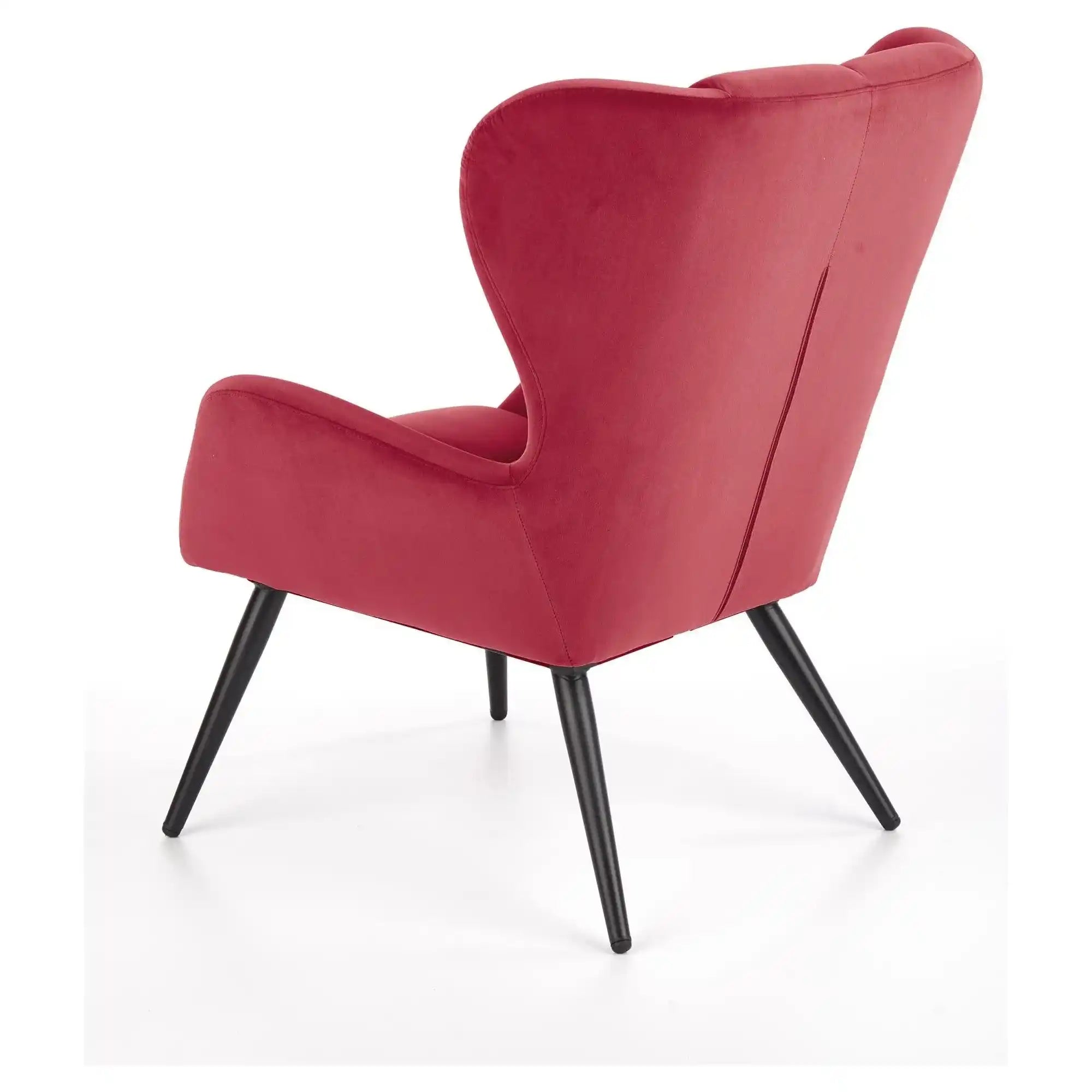 Fotoliu TYRION, visiniu, stofa catifelata, 85x86x91 cm