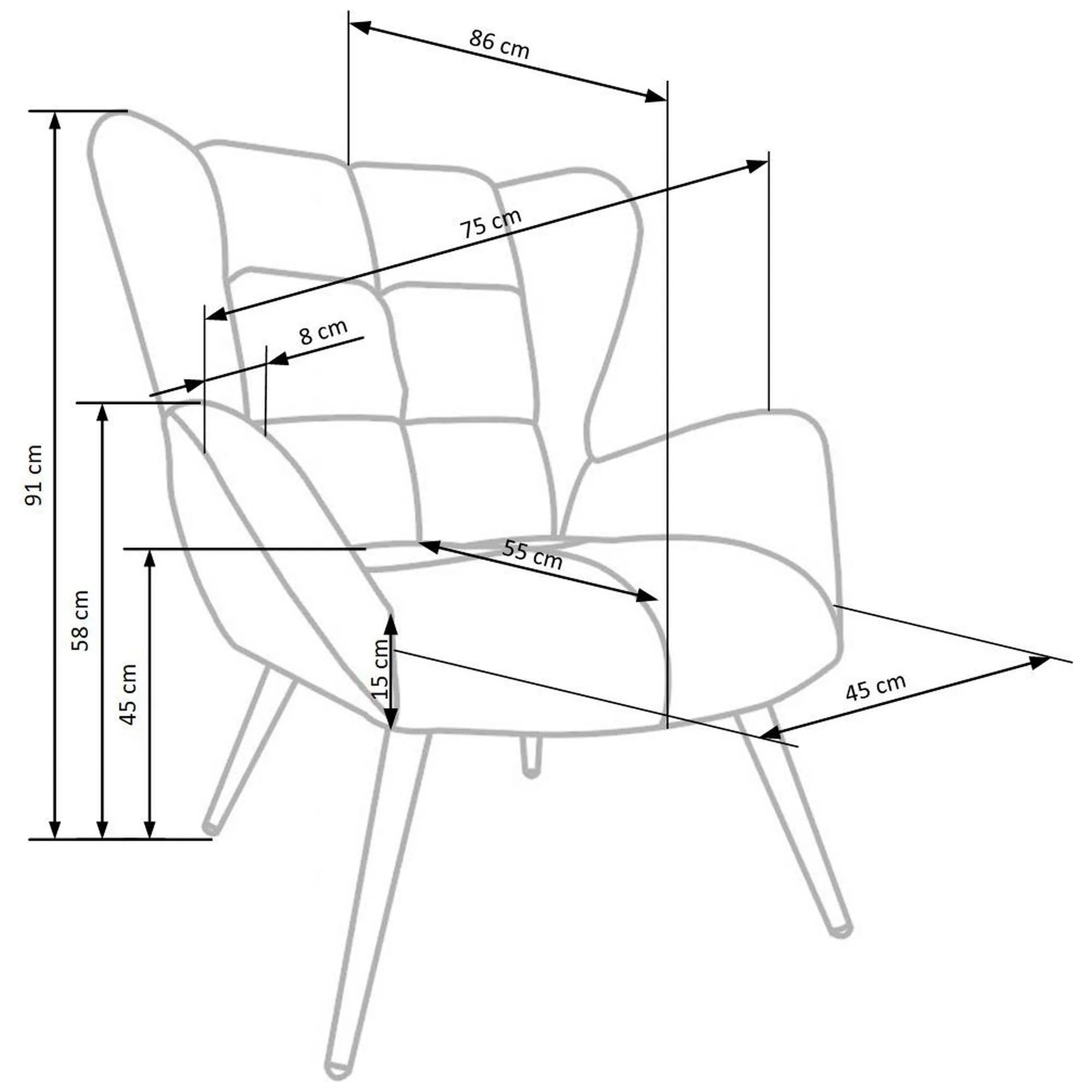 Fotoliu TYRION, visiniu, stofa catifelata, 85x86x91 cm