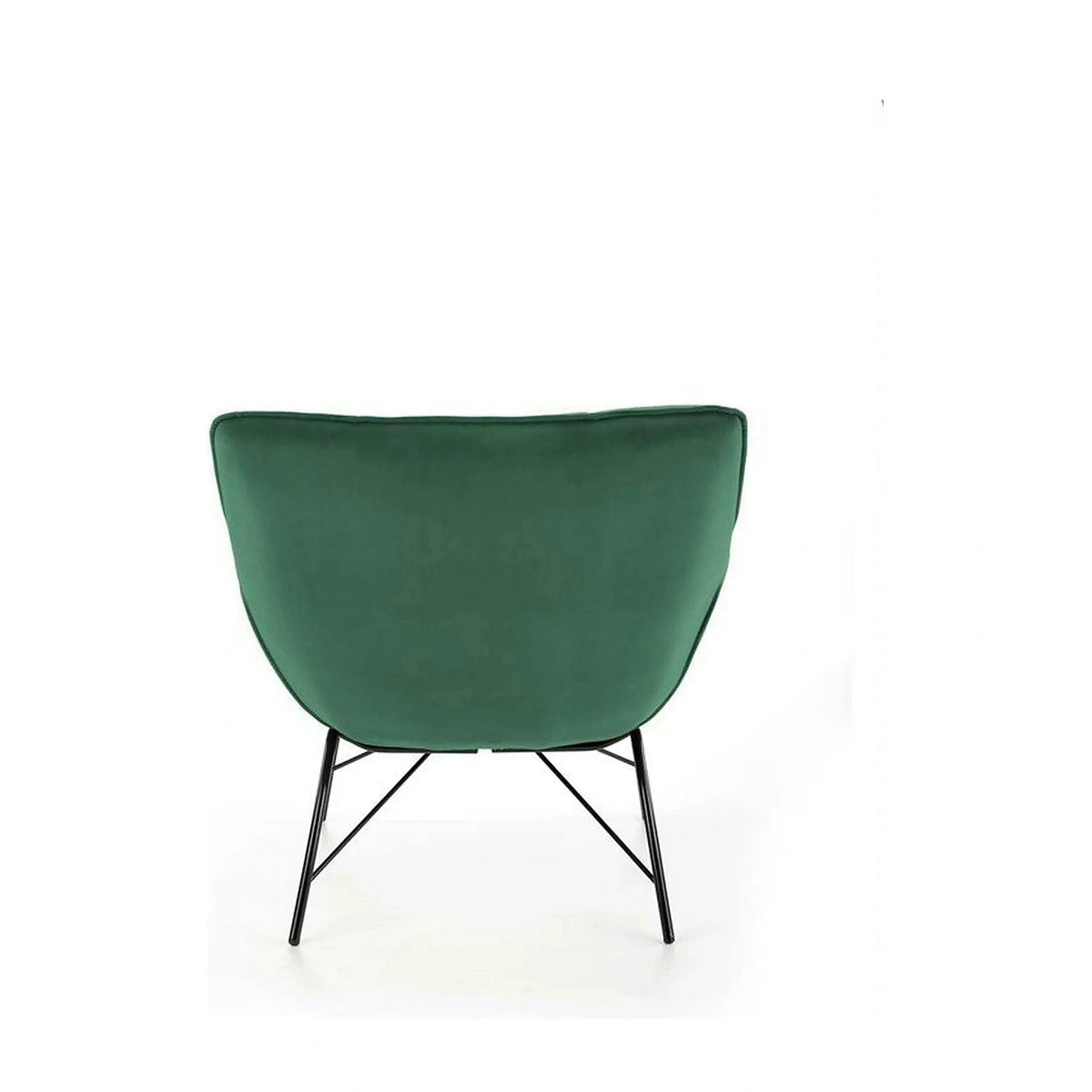 Fotoliu verde inchis BELTON, stofa catifelata/otel, 74x73x78 cm