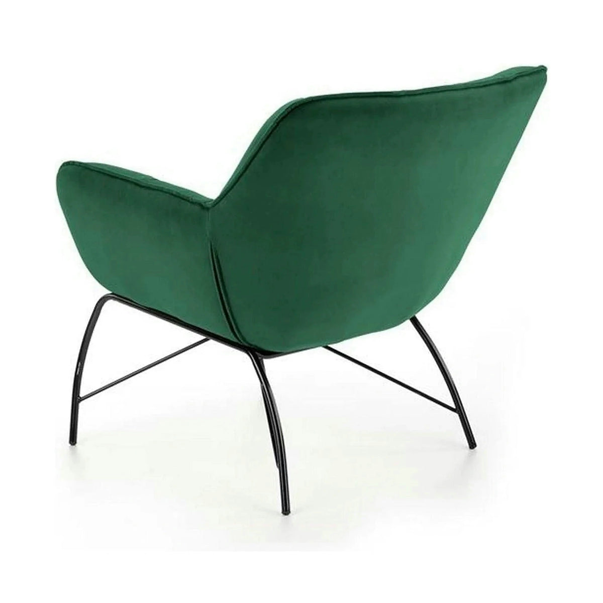 Fotoliu verde inchis BELTON, stofa catifelata/otel, 74x73x78 cm
